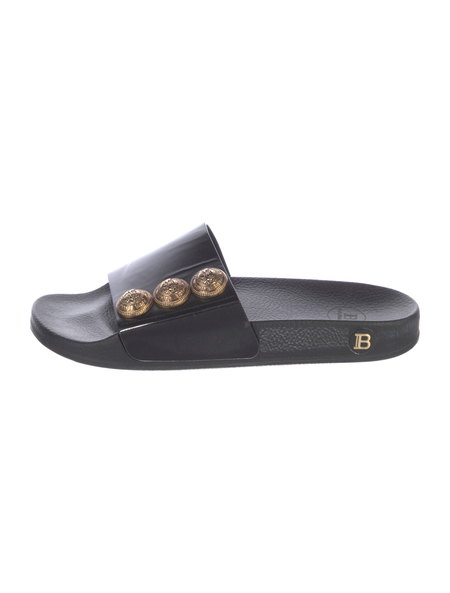 Balmain Rubber Studded Accents Slides