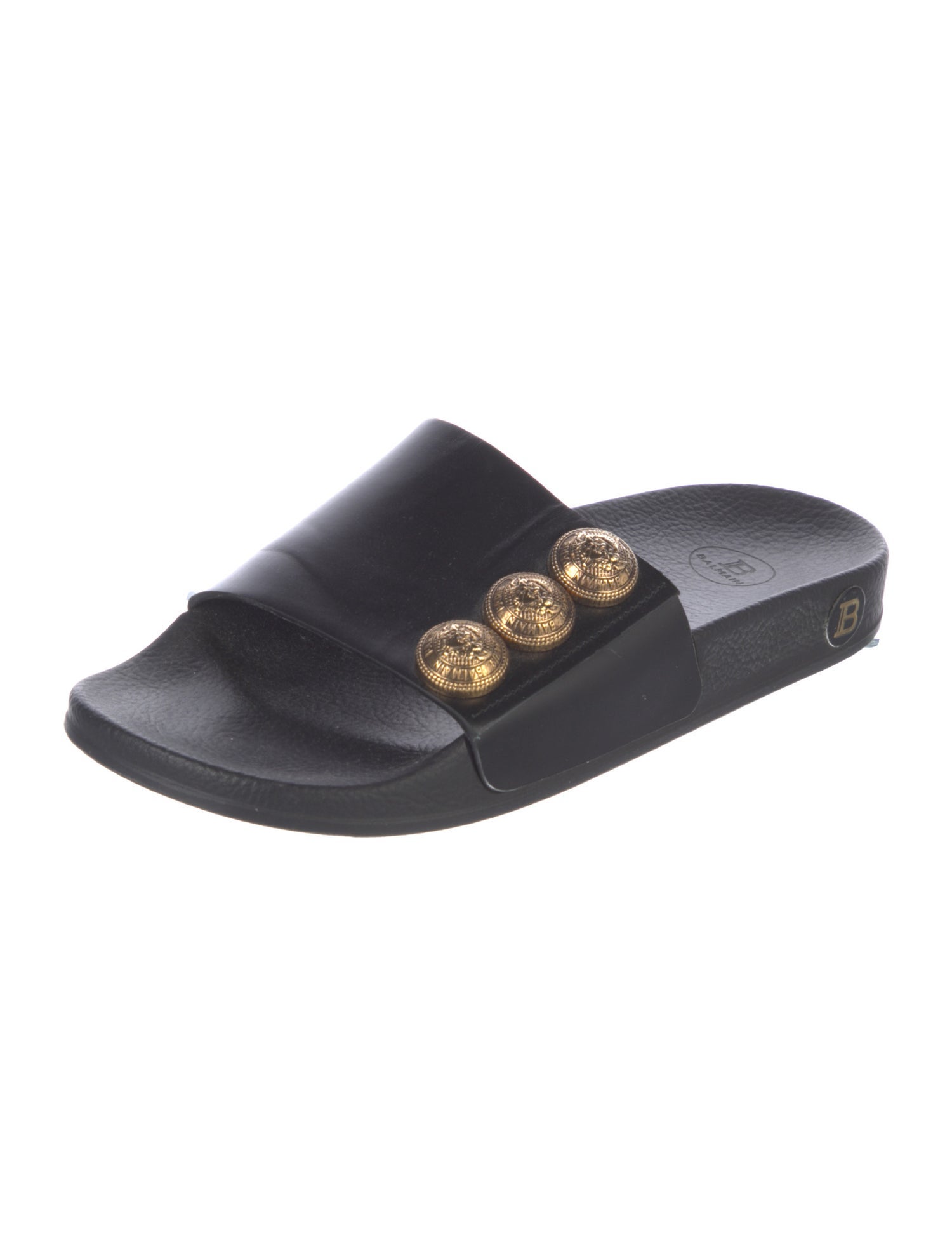Balmain Rubber Studded Accents Slides