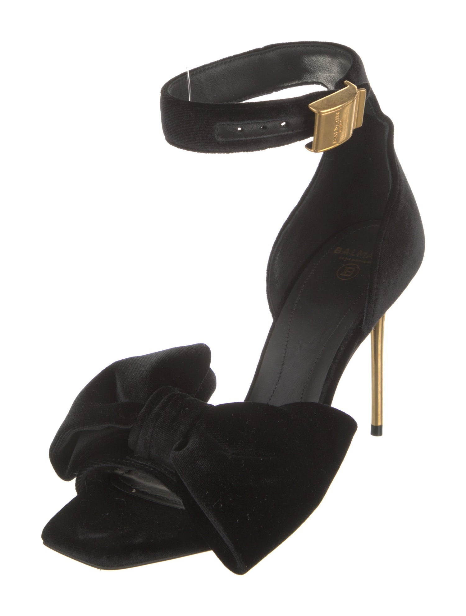 Balmain Suede Chain-Link Accents Sandals