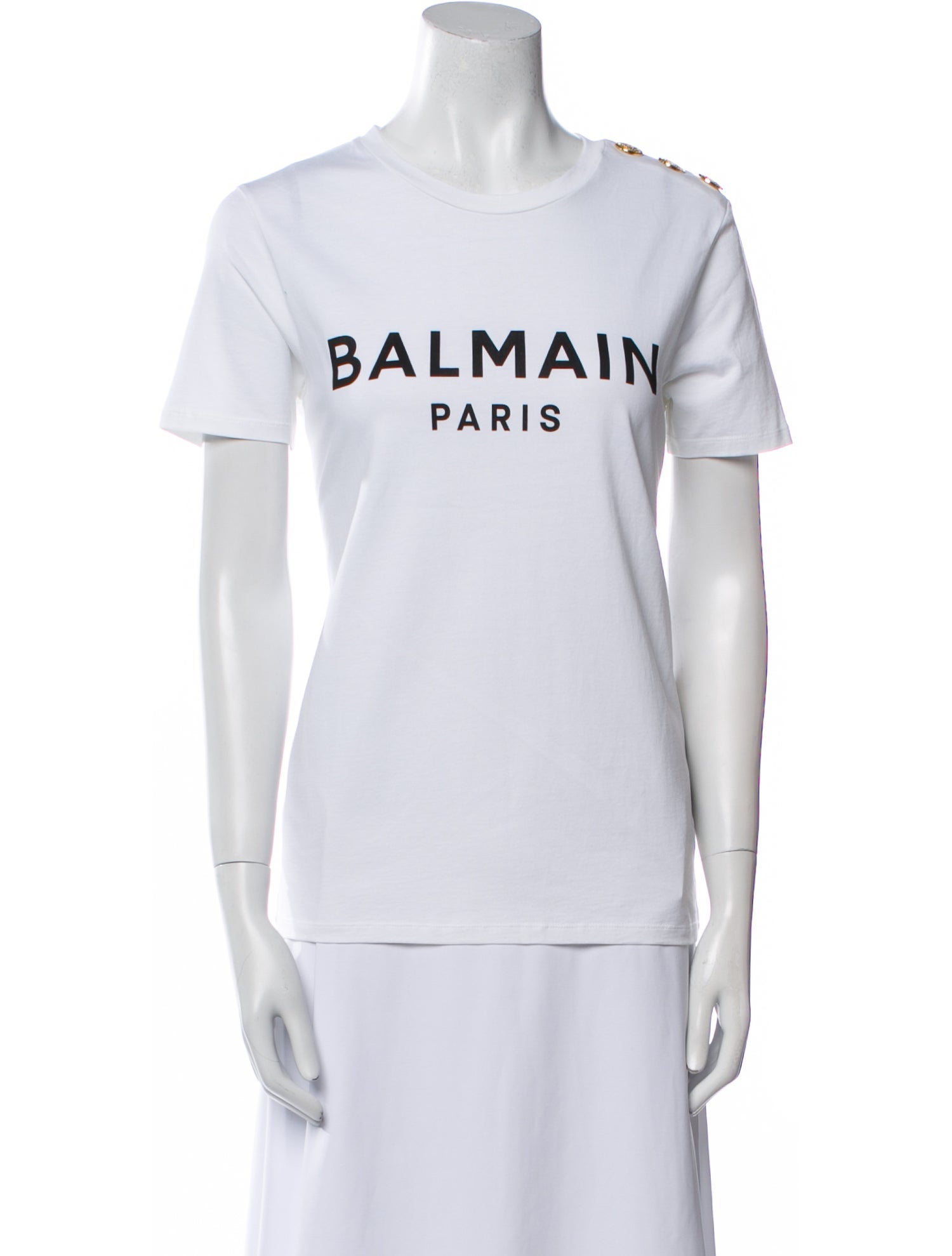 Balmain Graphic Print Crew Neck T-Shirt