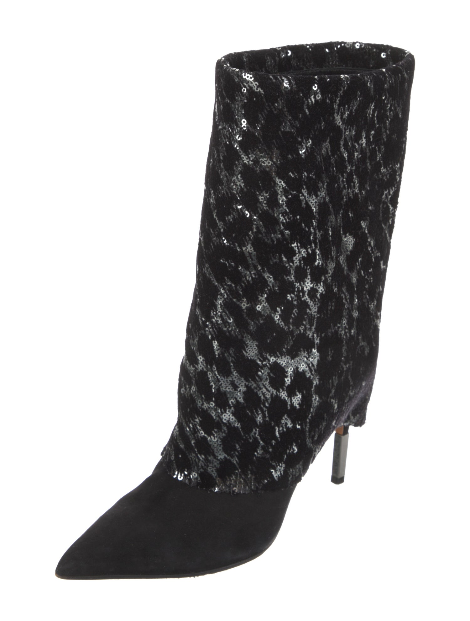 Balmain Suede Printed Boots