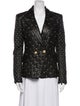 Balmain Leather Printed Fur Jacket