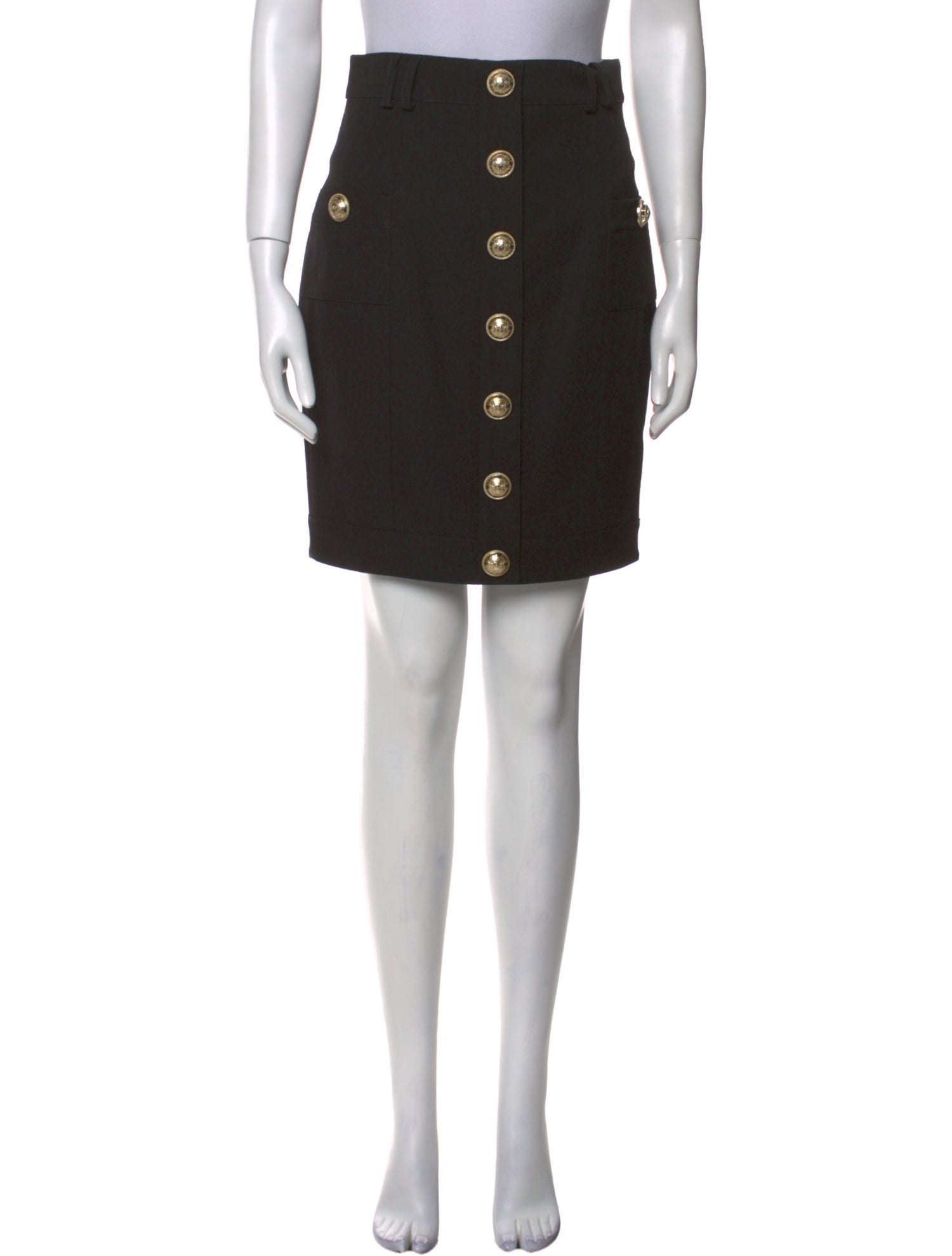 Balmain Wool Knee-Length Skirt