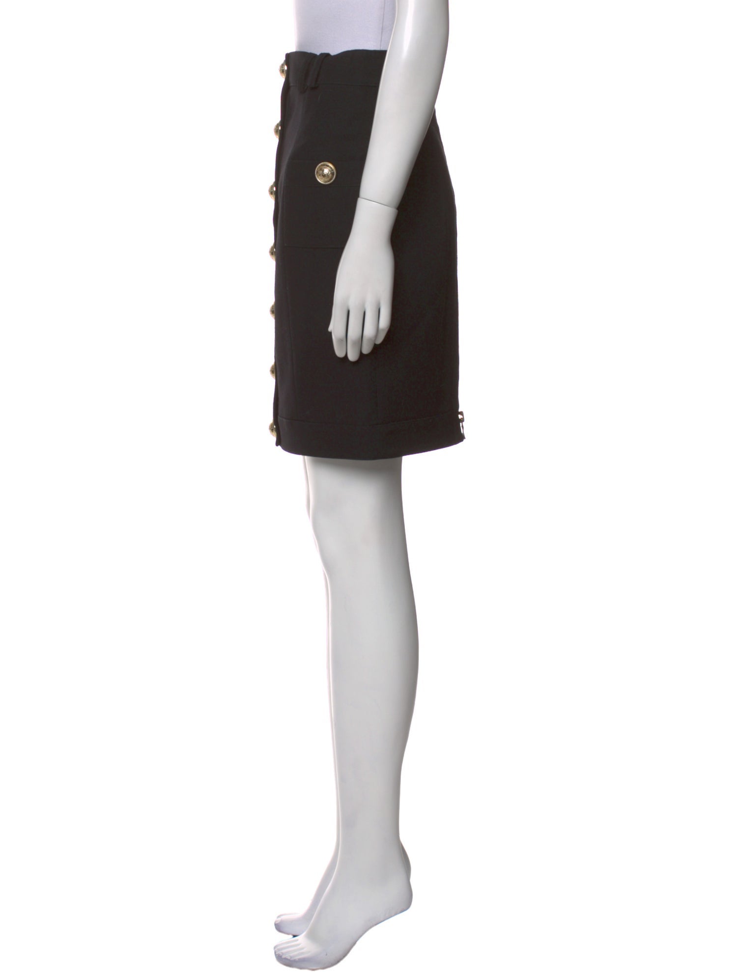 Balmain Wool Knee-Length Skirt