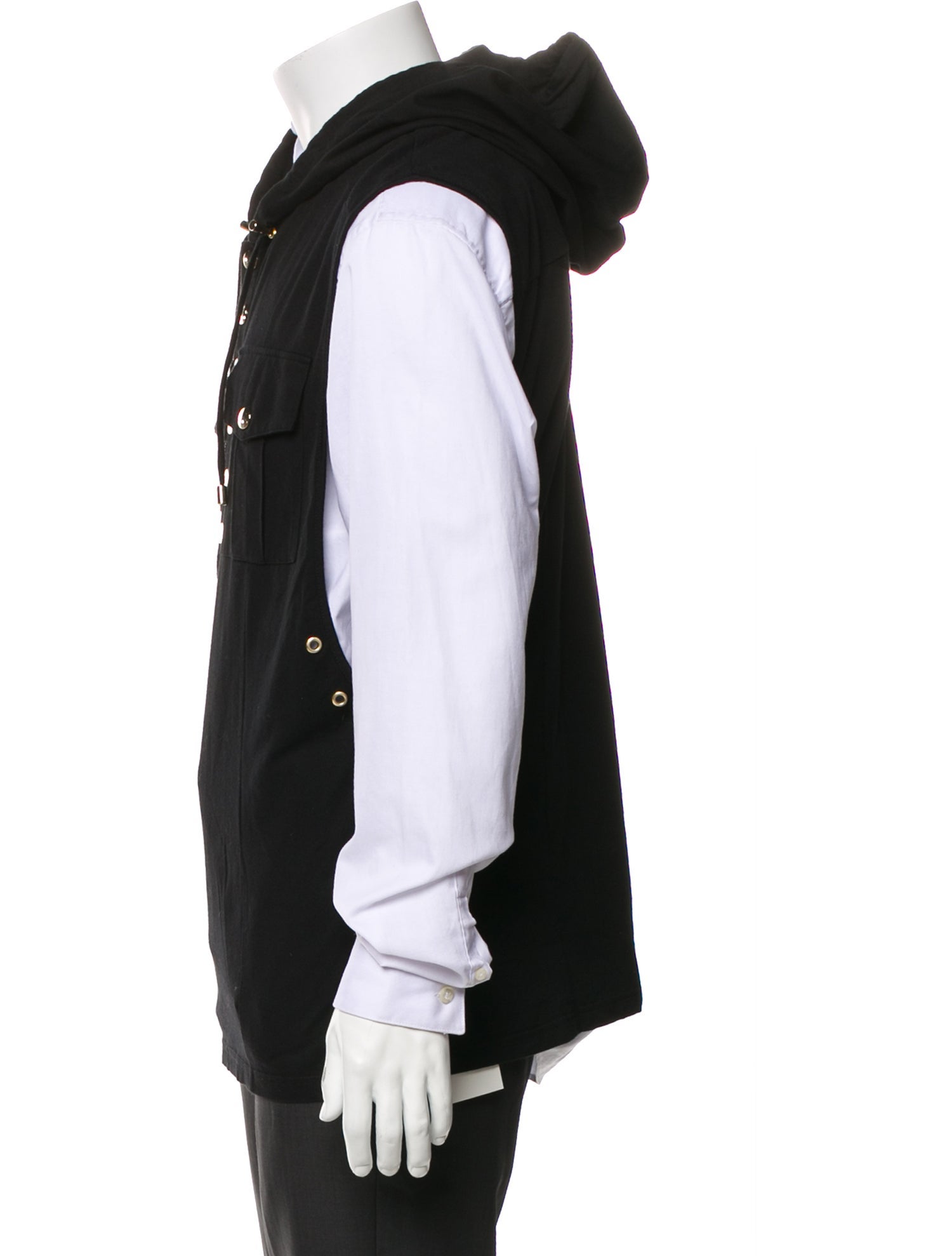 Balmain Crew Neck Sleeveless Hoodie