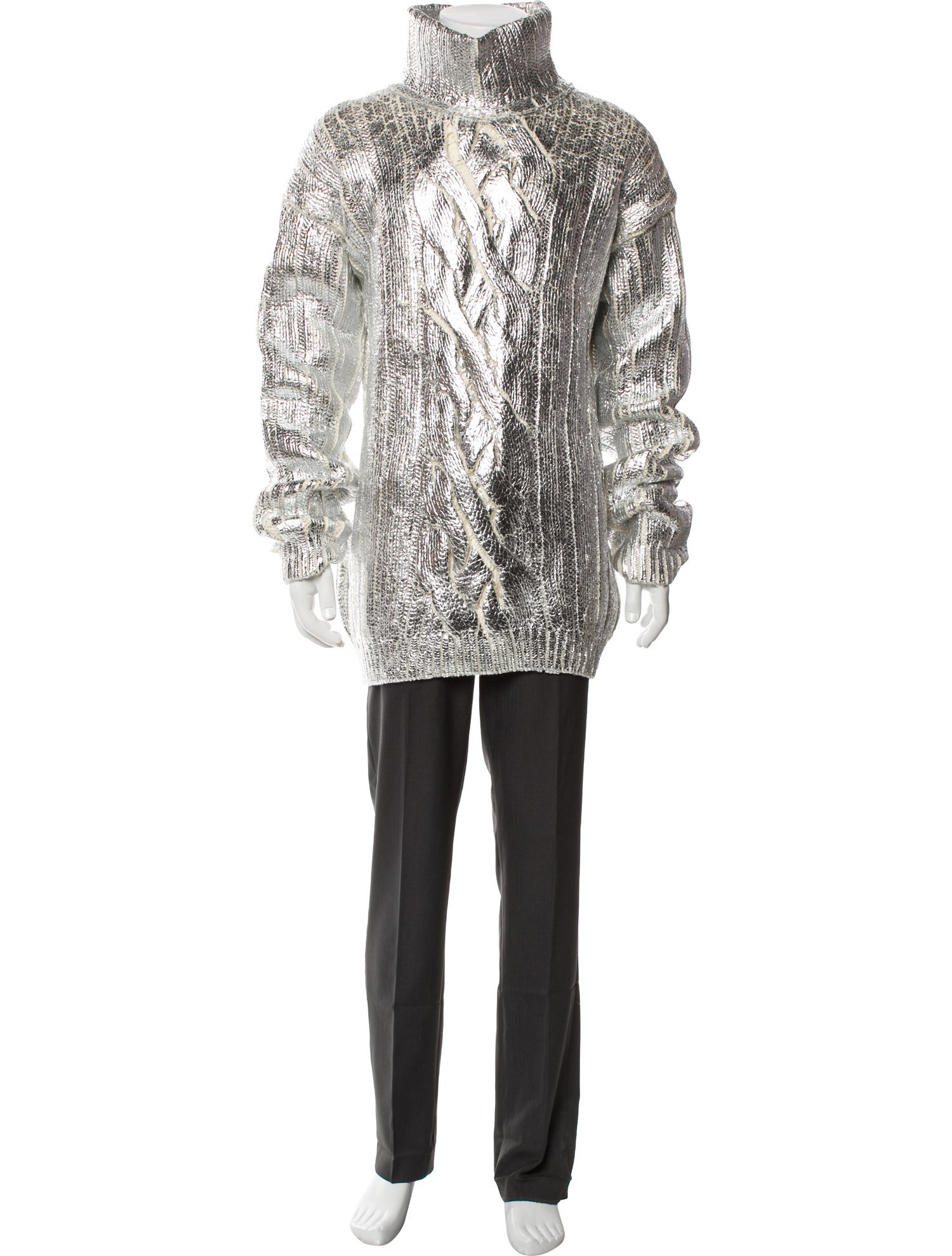 Balmain Graphic Print Turtleneck Pullover w/ Tags