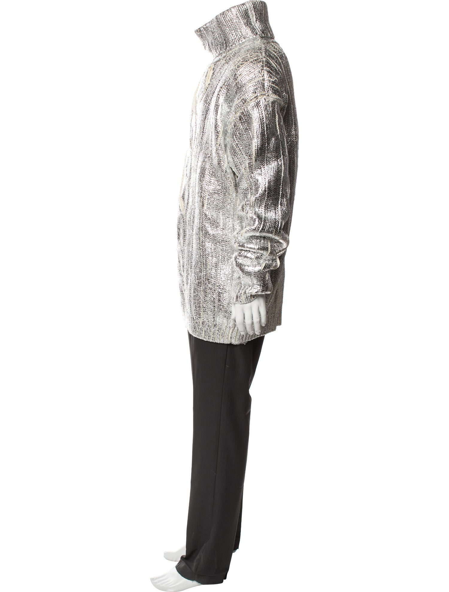 Balmain Graphic Print Turtleneck Pullover w/ Tags