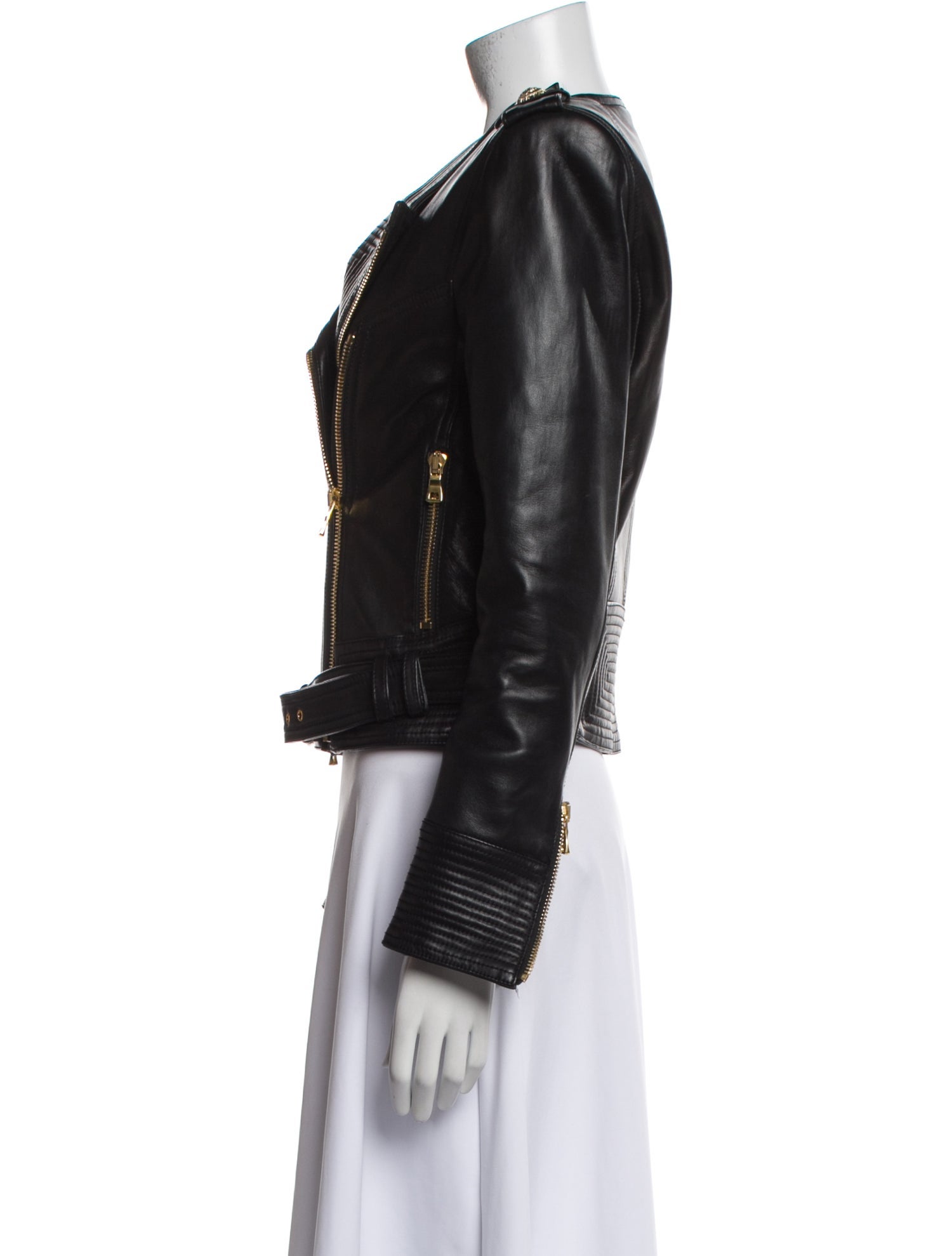 Balmain Leather Biker Jacket