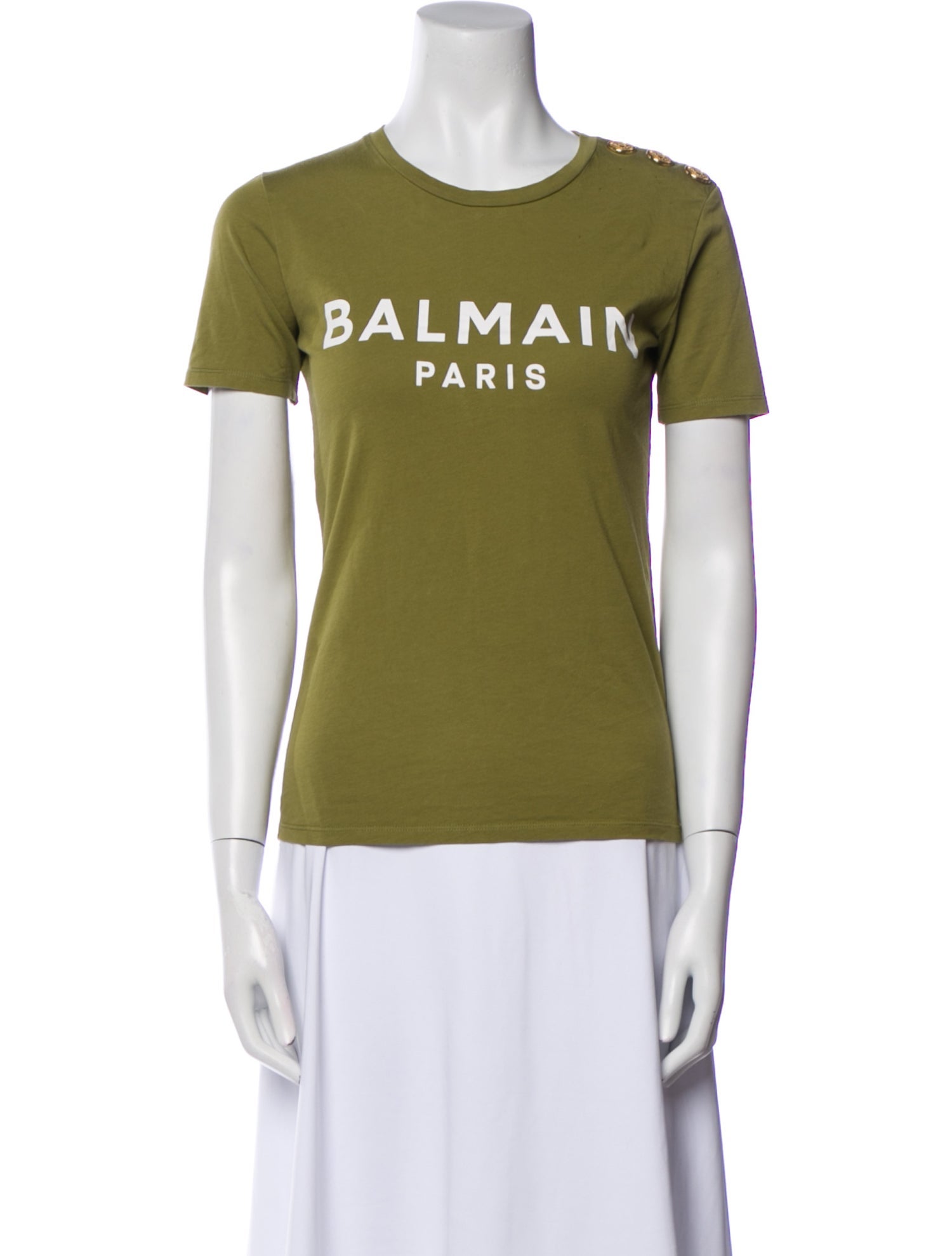 Balmain Graphic Print Crew Neck T-Shirt