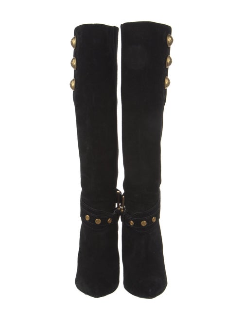 Balmain Suede Lace-Up Boots