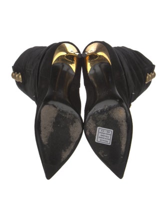 Balmain Suede Lace-Up Boots