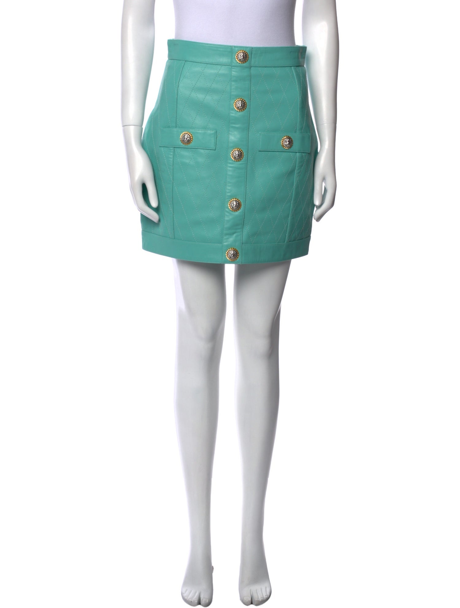 Balmain Lambskin Mini Skirt