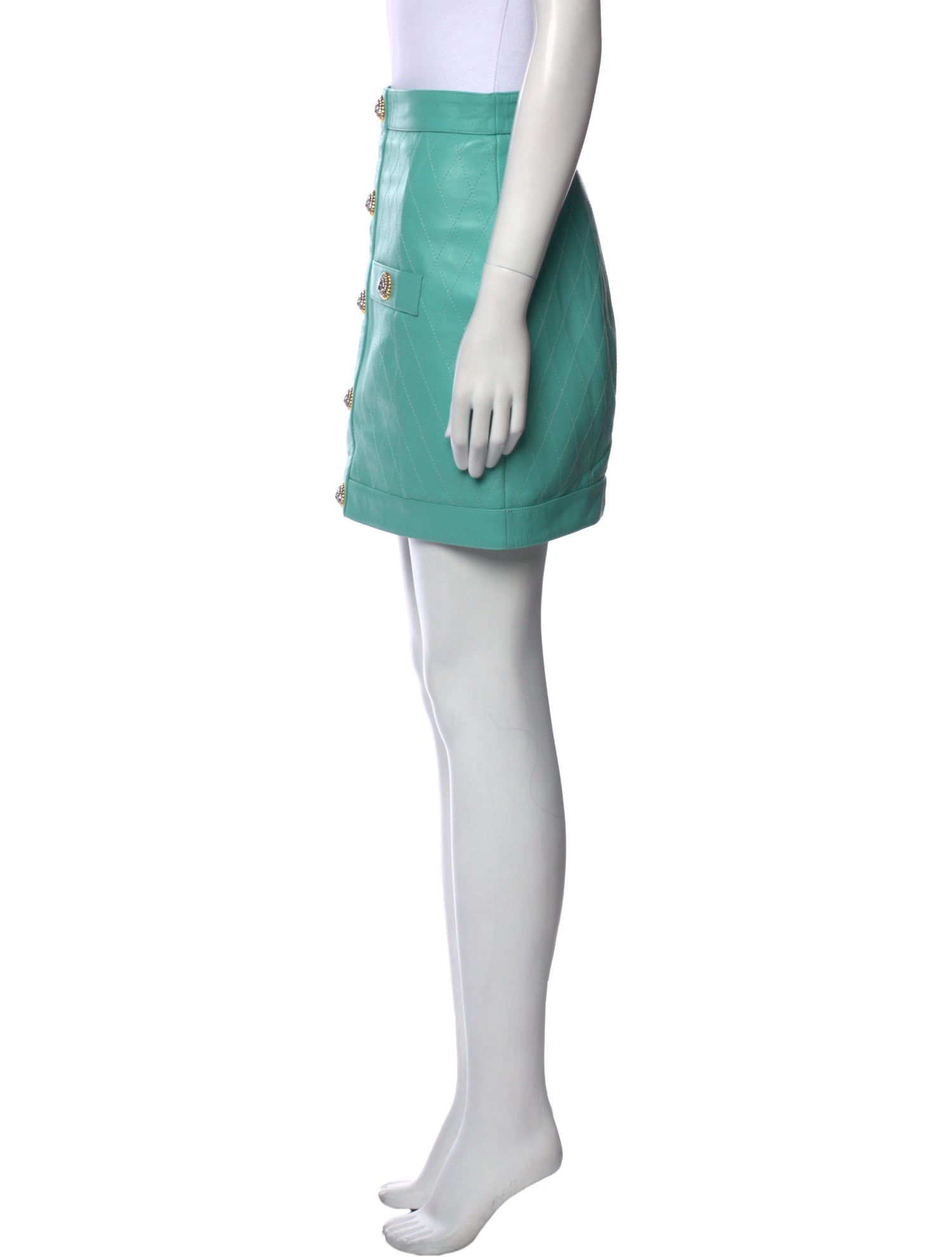 Balmain Lambskin Mini Skirt