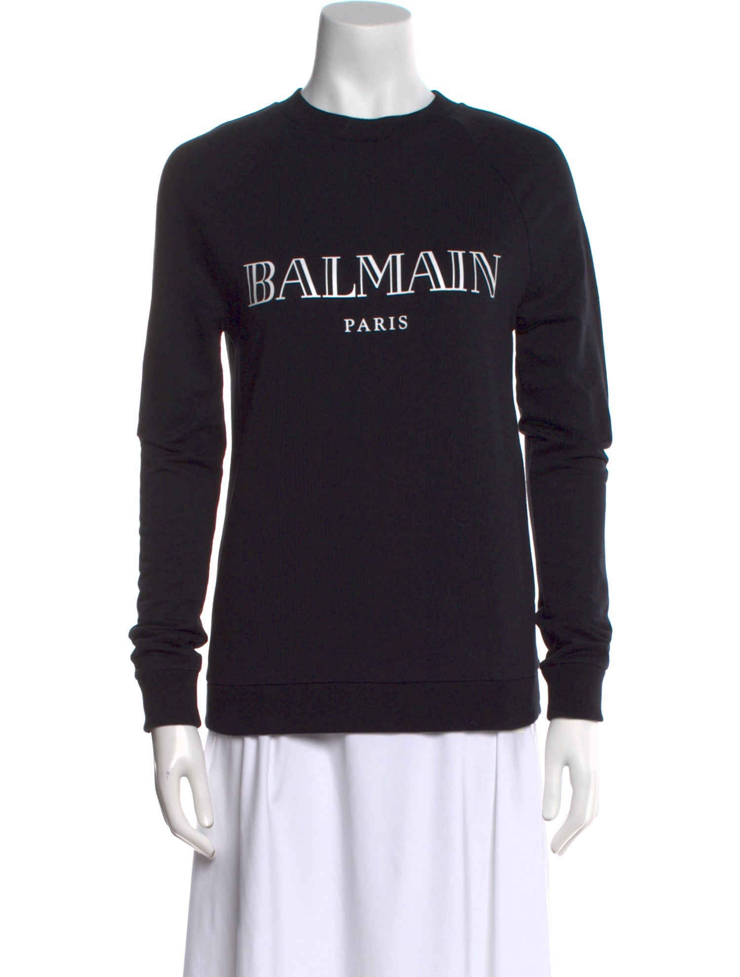 Balmain Graphic Print Crew Neck Sweatshirt