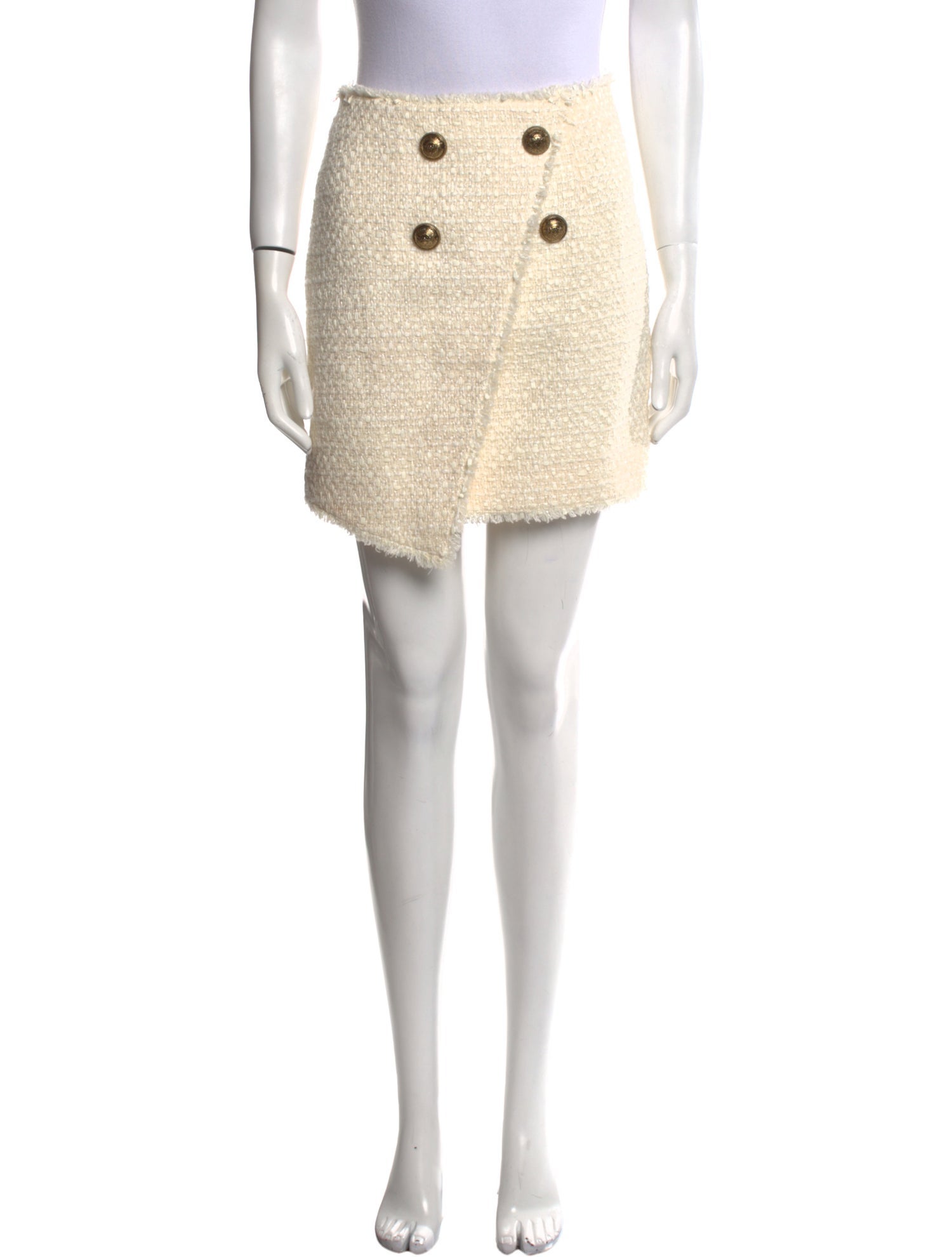 Balmain Fringe Trim Accent Mini Skirt