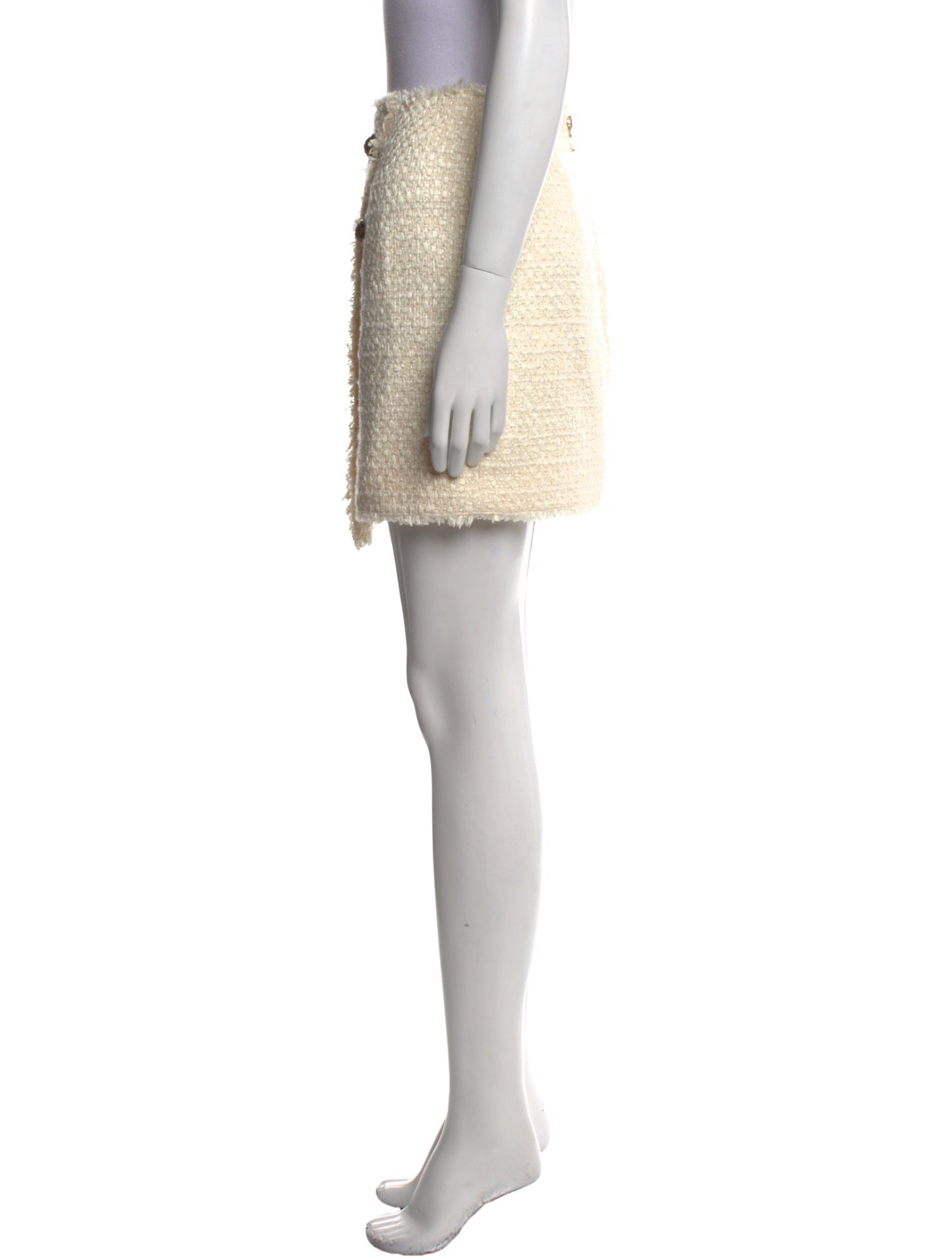 Balmain Fringe Trim Accent Mini Skirt