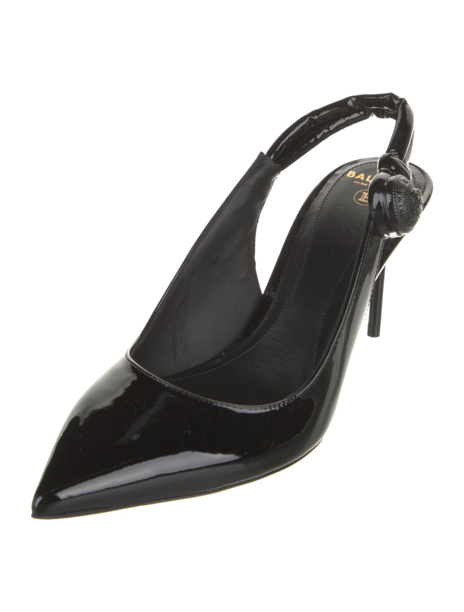 Balmain Patent Leather Slingback Pumps