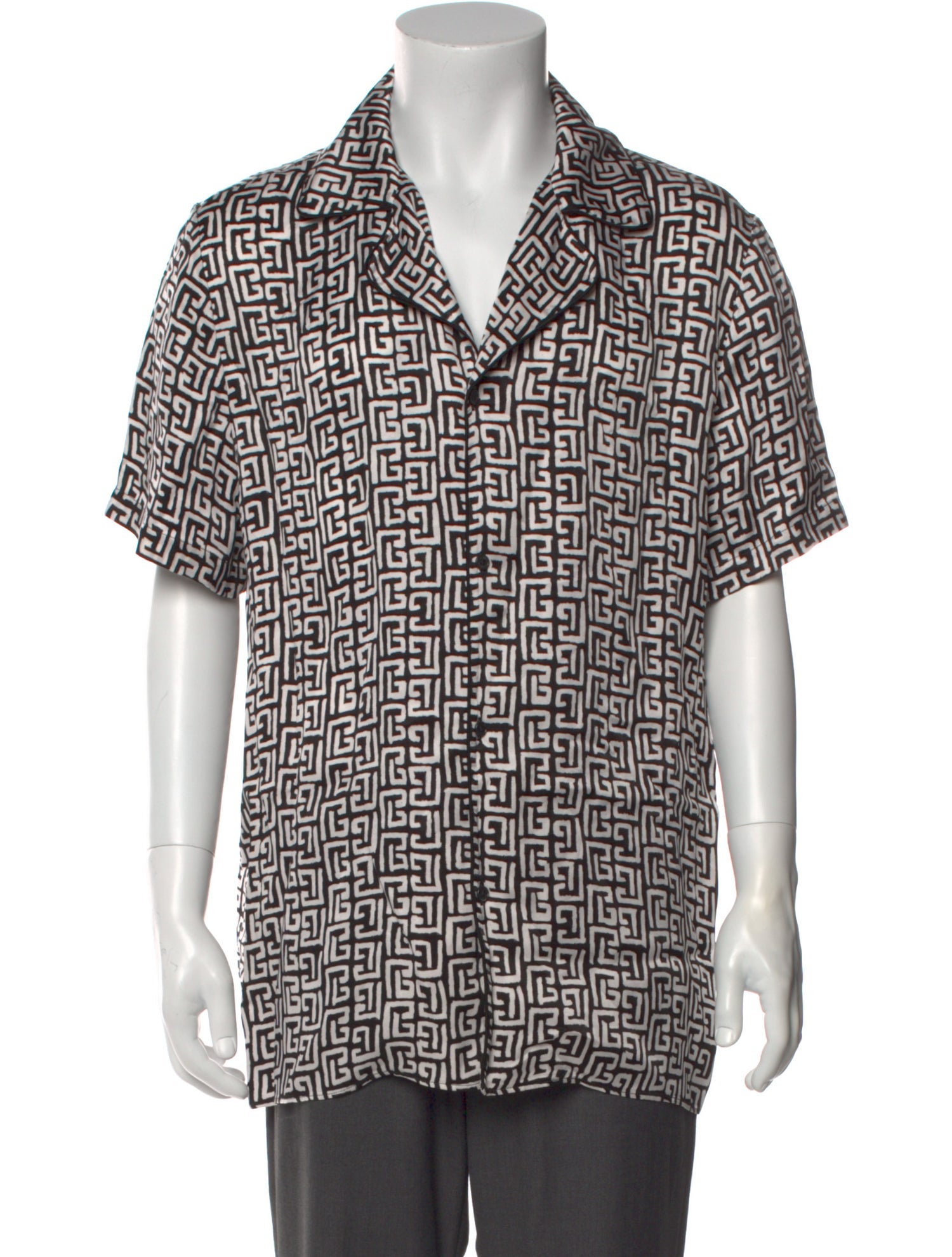 Balmain Printed Short Sleeve Shirt
