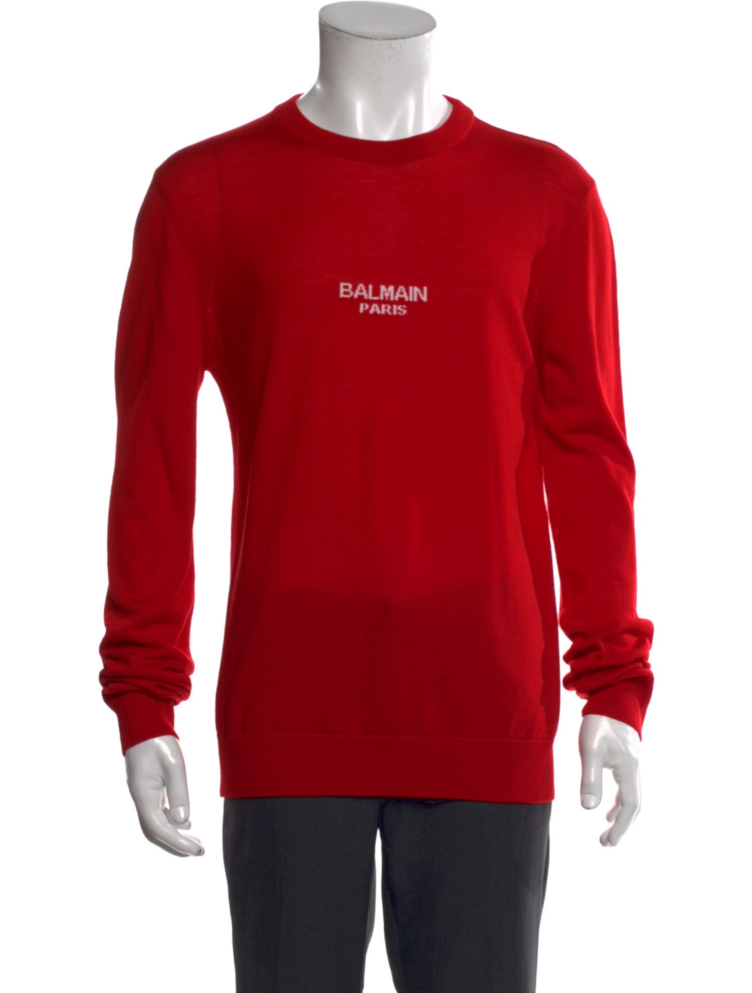 Balmain Graphic Print Crew Neck Pullover