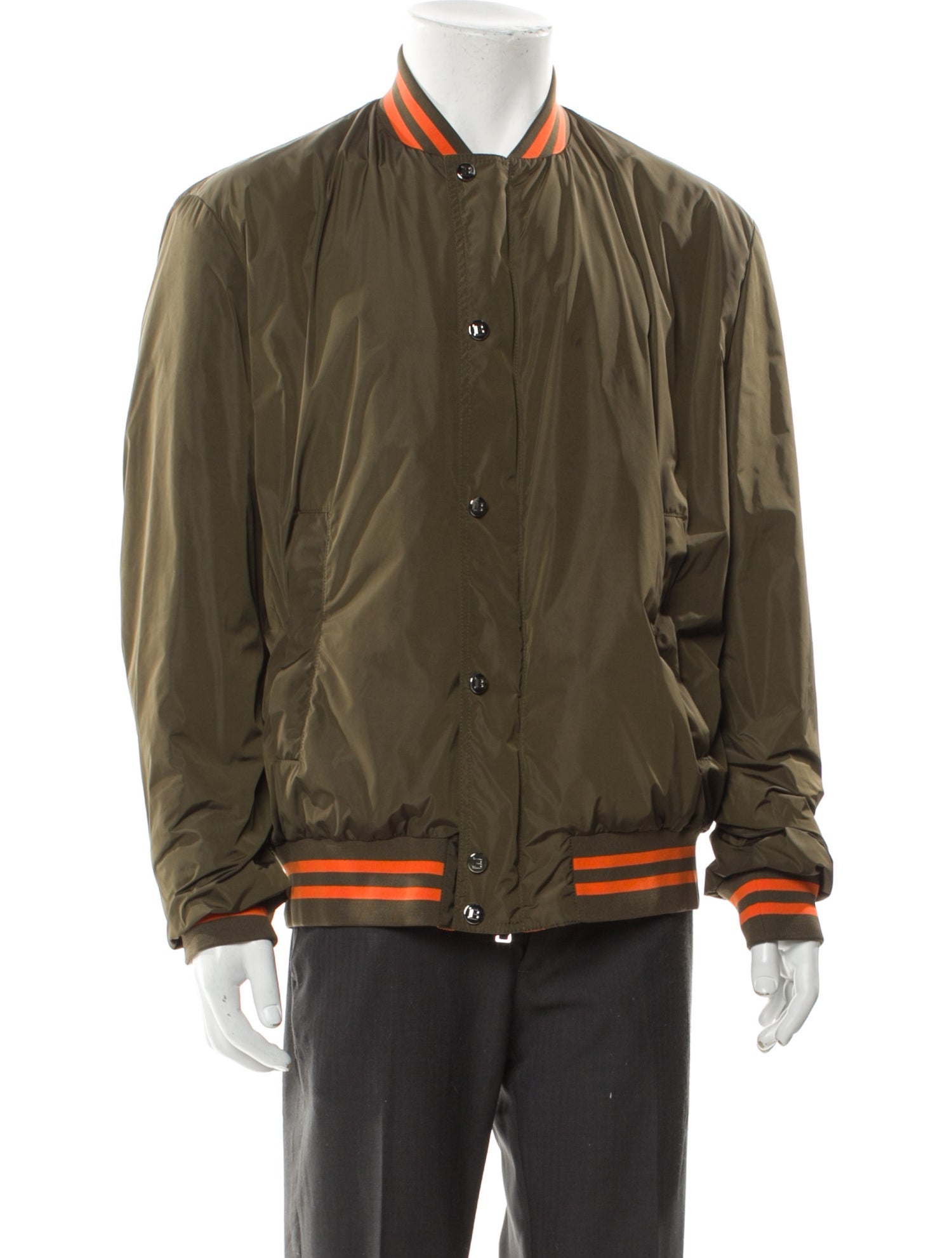 Balmain Striped Bomber Jacket