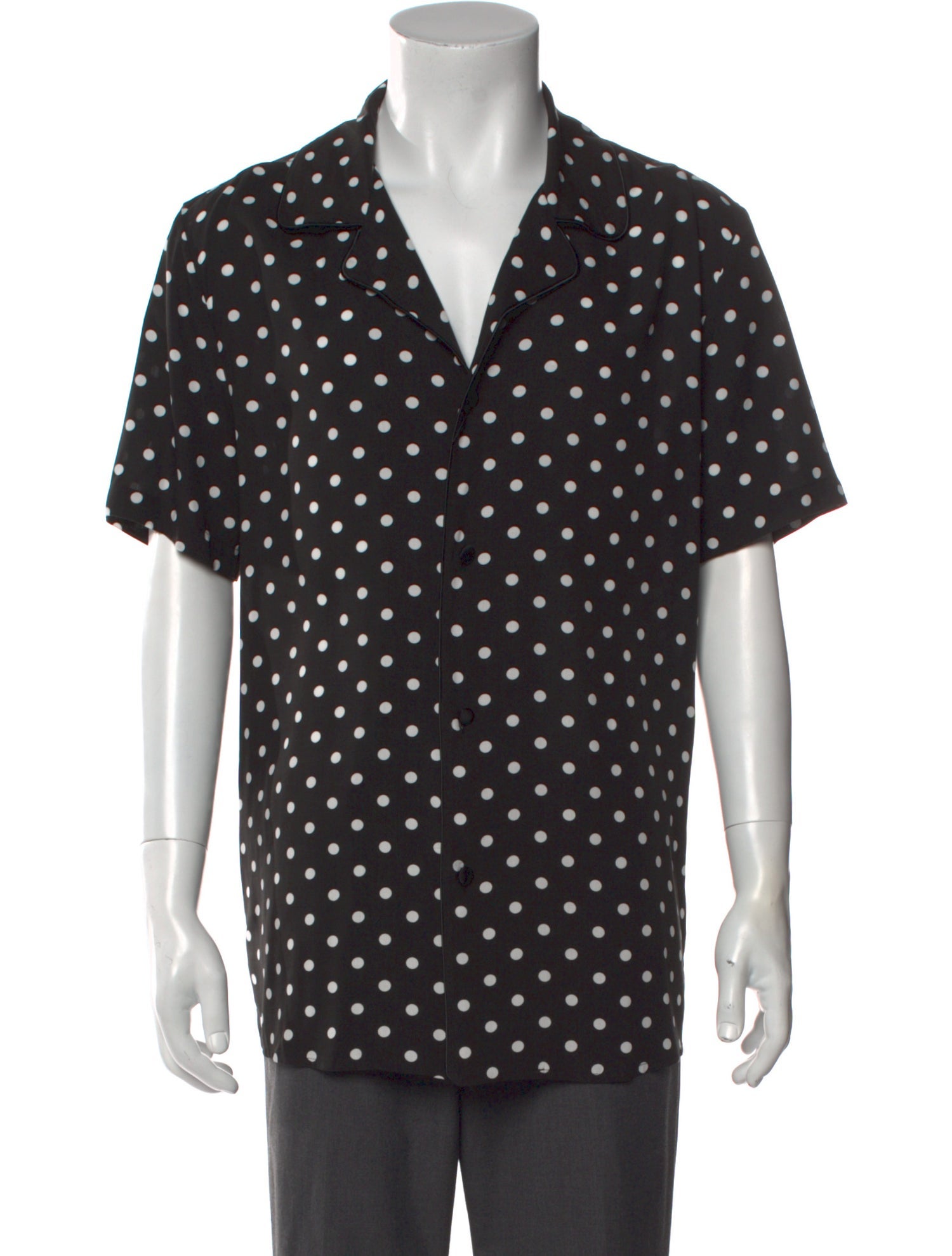Balmain Polka Dot Print Short Sleeve Shirt w/ Tags