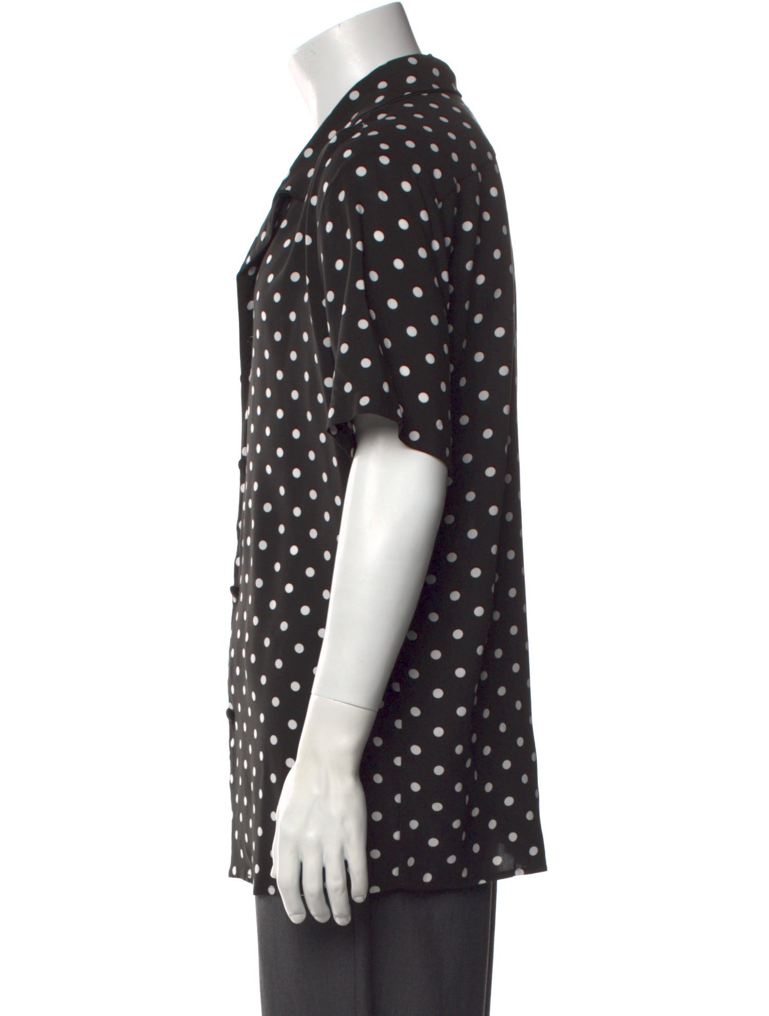 Balmain Polka Dot Print Short Sleeve Shirt w/ Tags