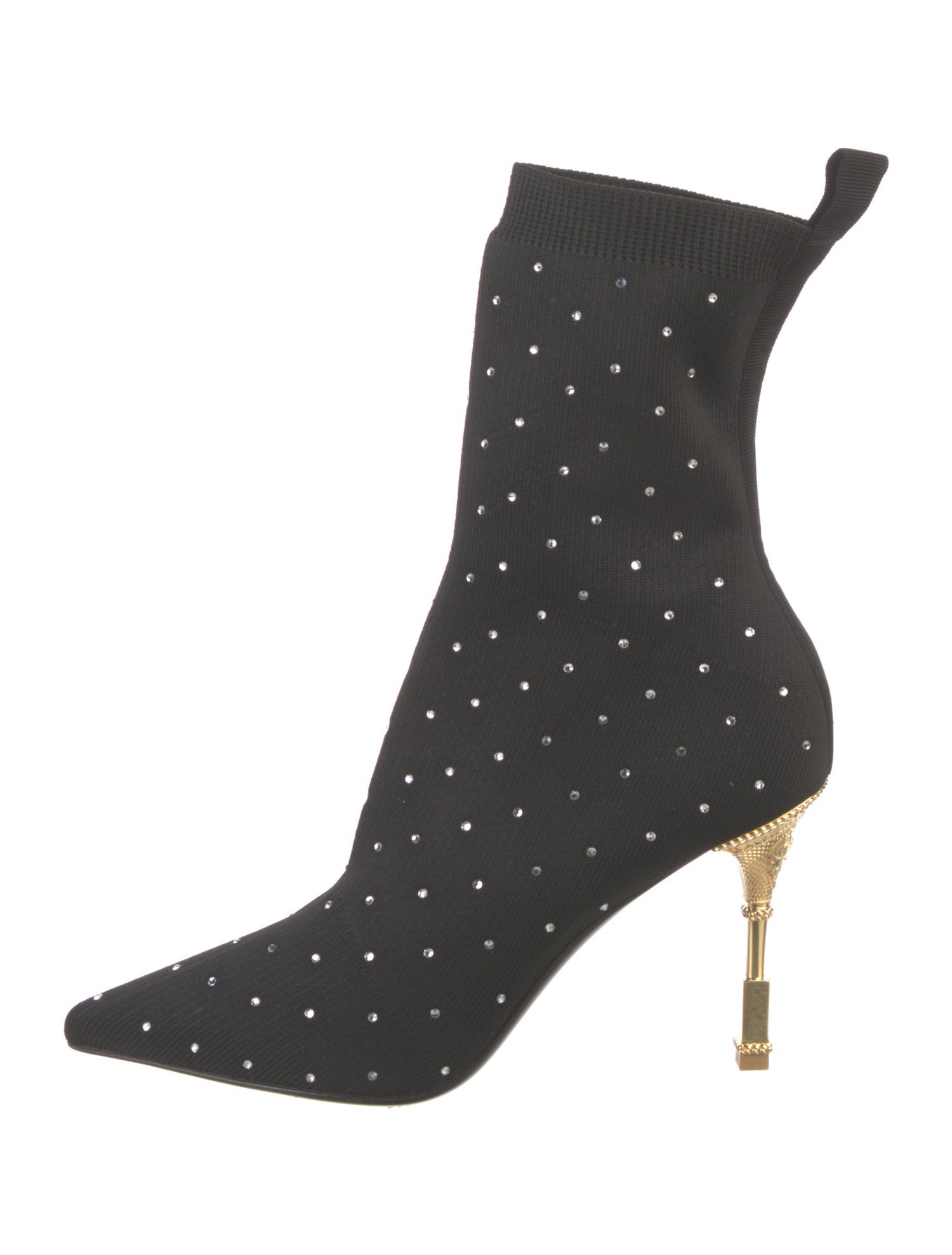 Balmain Printed Crystal Embellishments Sock Boots