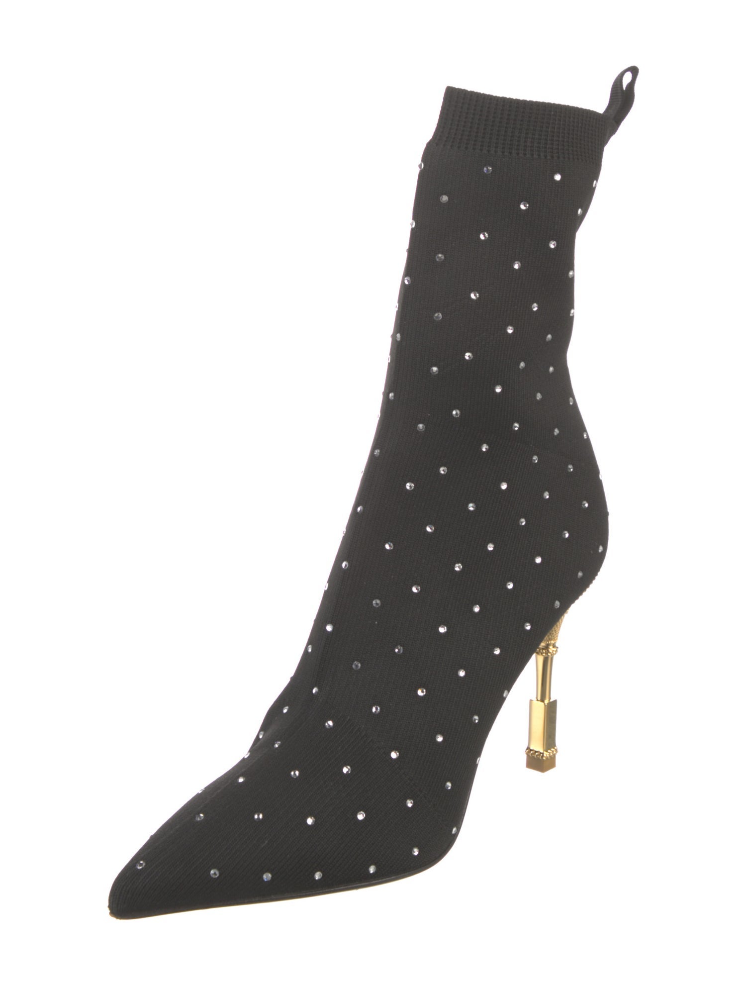 Balmain Printed Crystal Embellishments Sock Boots