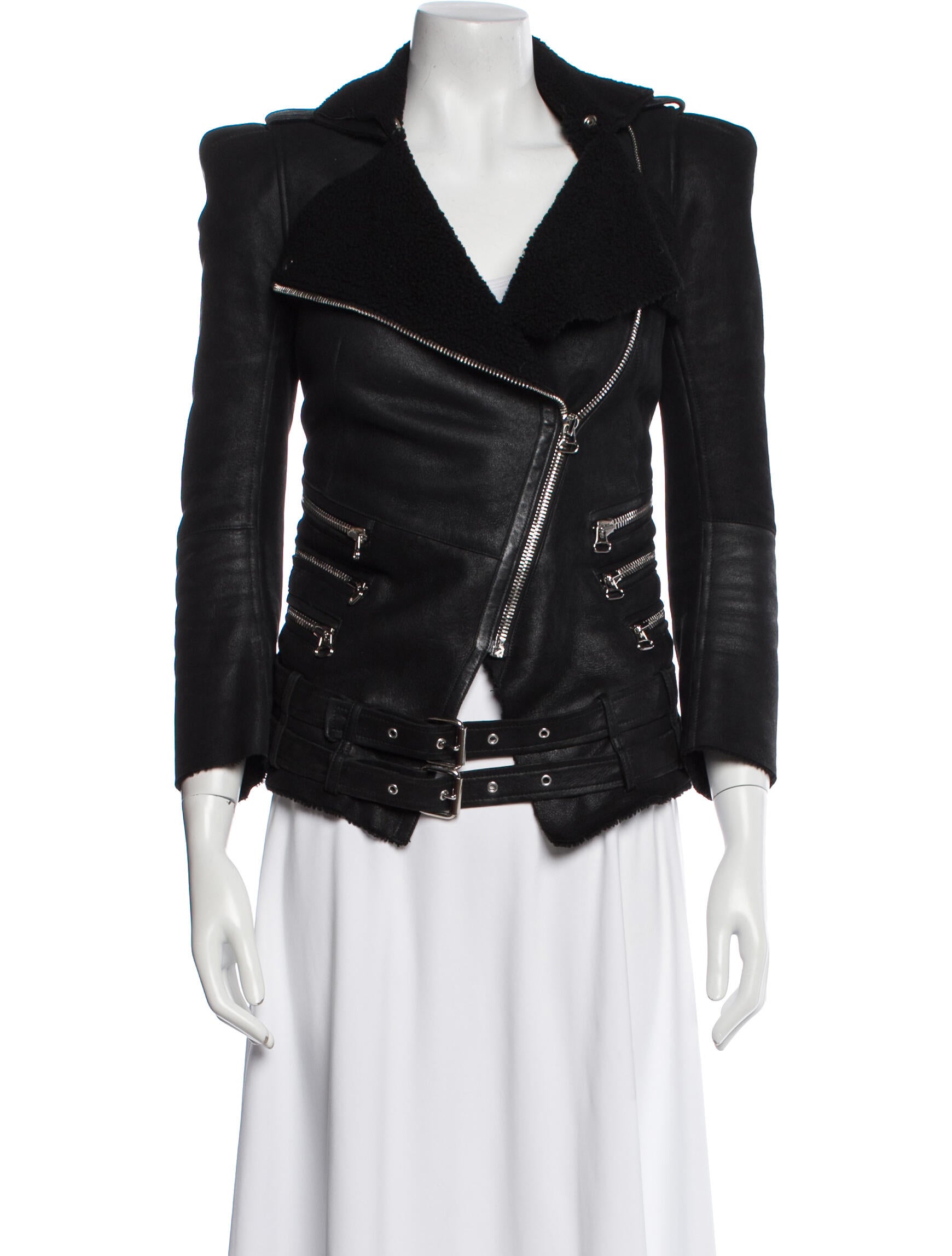 Balmain Lambskin Biker Jacket