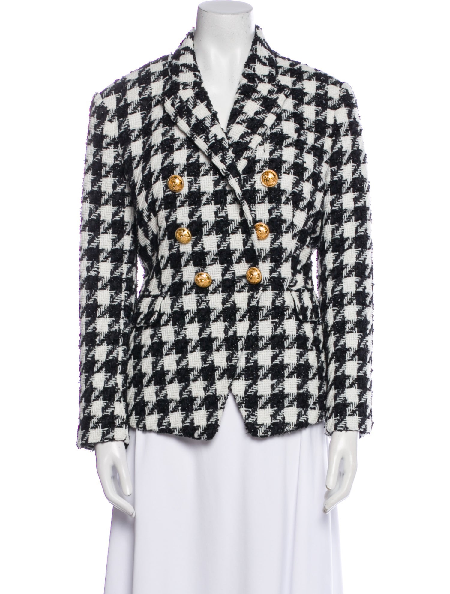 Balmain Houndstooth Print Blazer