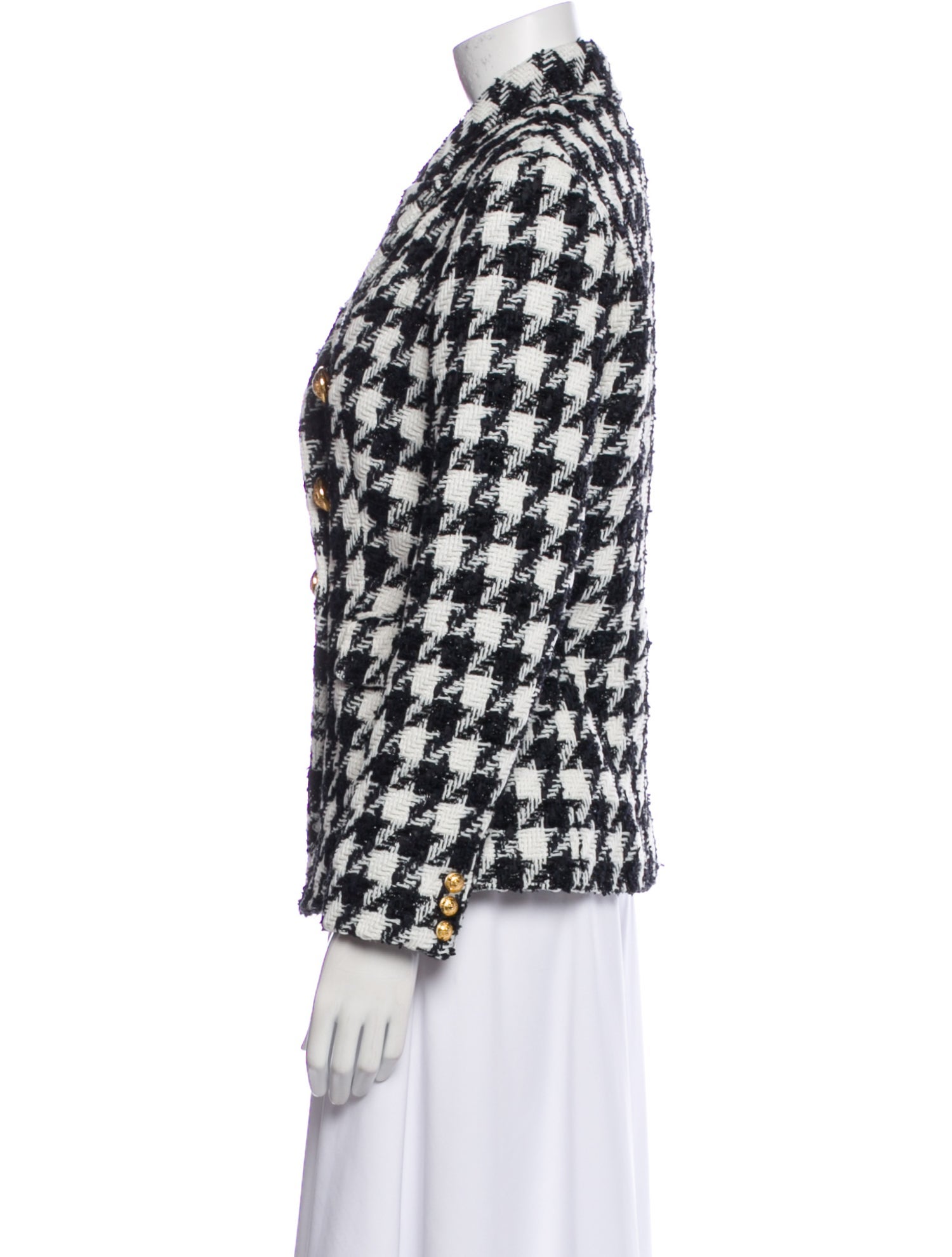 Balmain Houndstooth Print Blazer