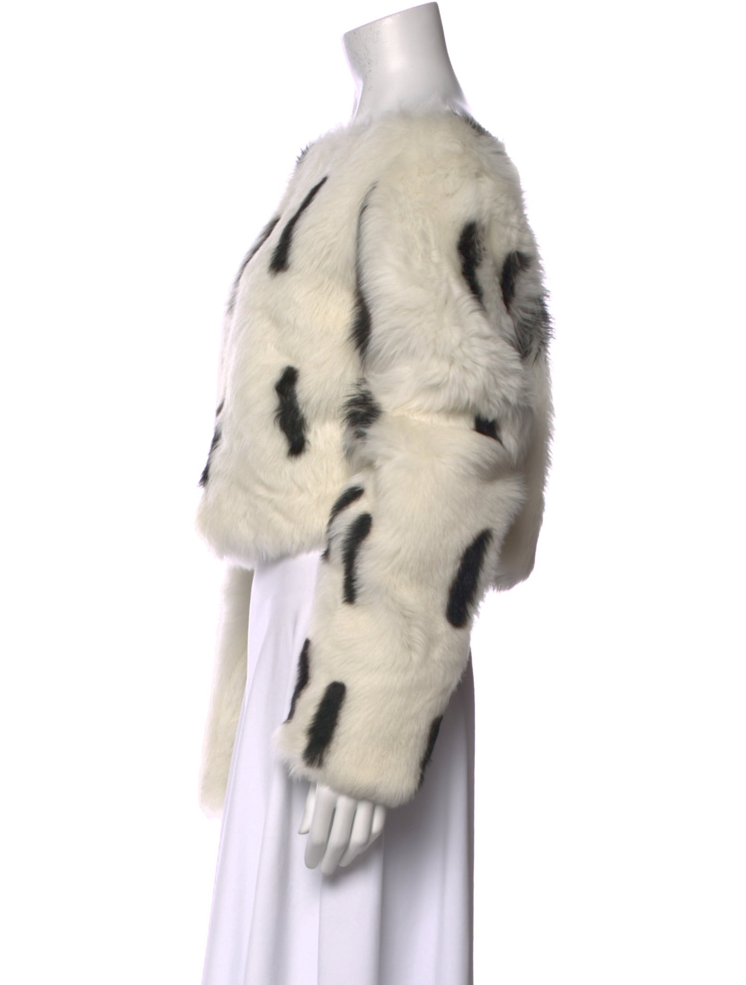 Balmain Fur Tie-Dye Print Jacket w/ Tags