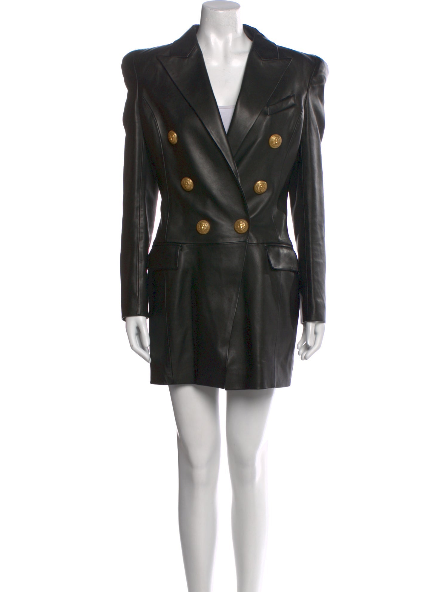 Balmain Lambskin Mini Dress