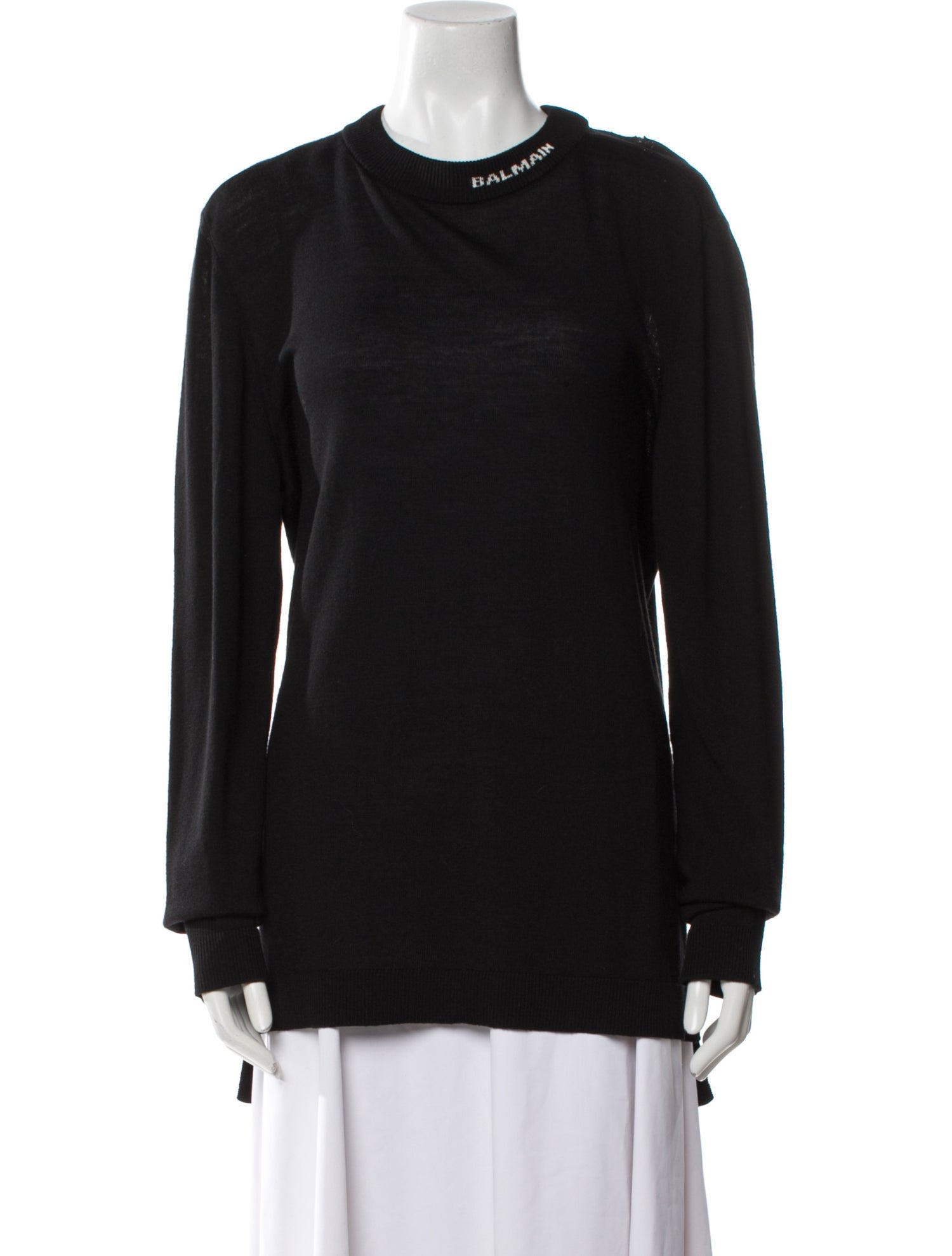 Balmain Virgin Wool Crew Neck Pullover