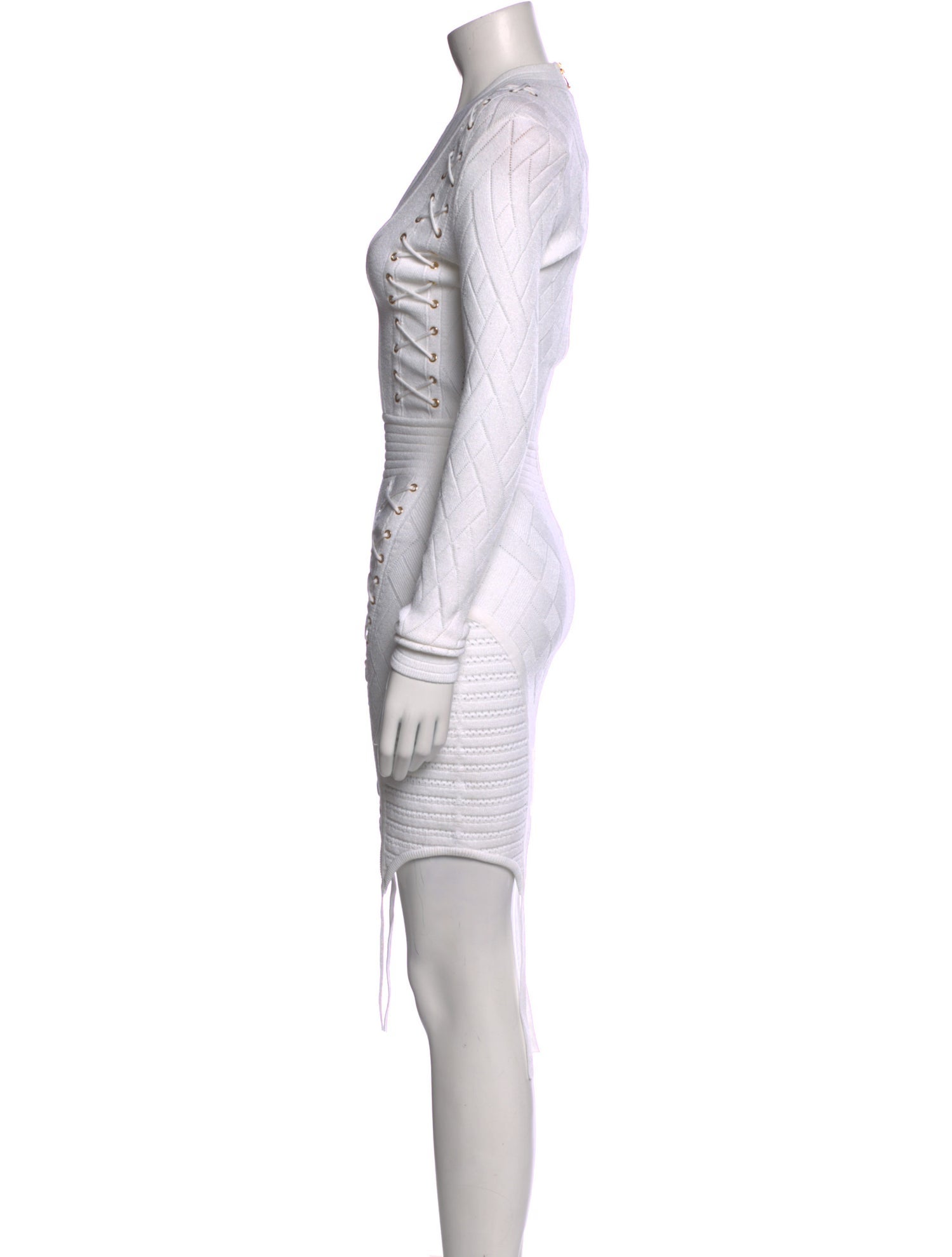 Balmain V-Neck Midi Length Dress