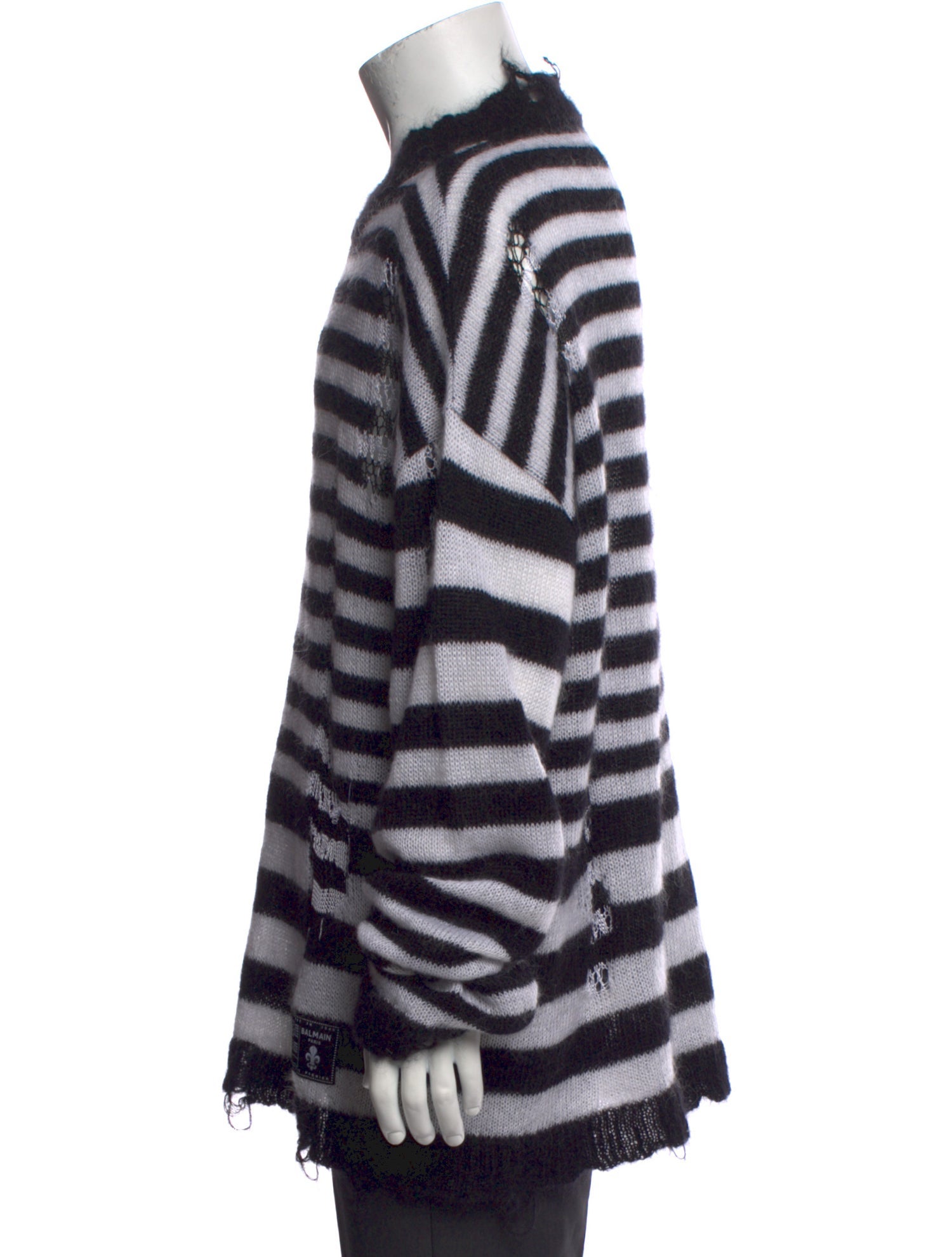 Balmain Wool Striped Pullover w/ Tags