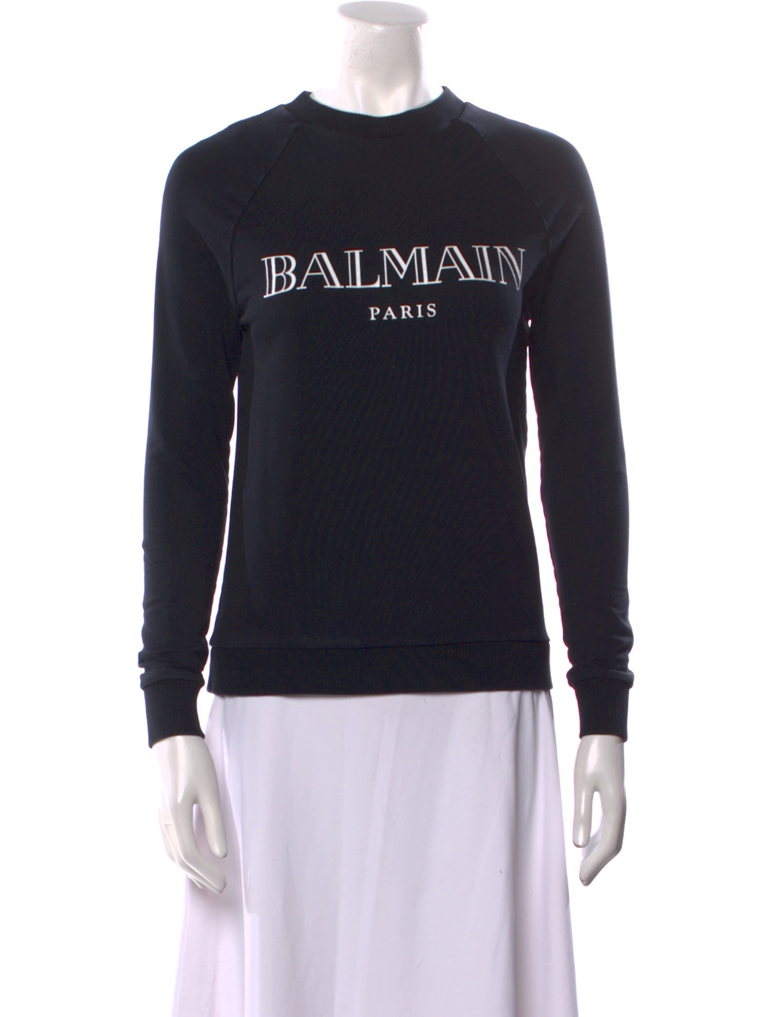 Balmain Graphic Print Crew Neck Sweatshirt