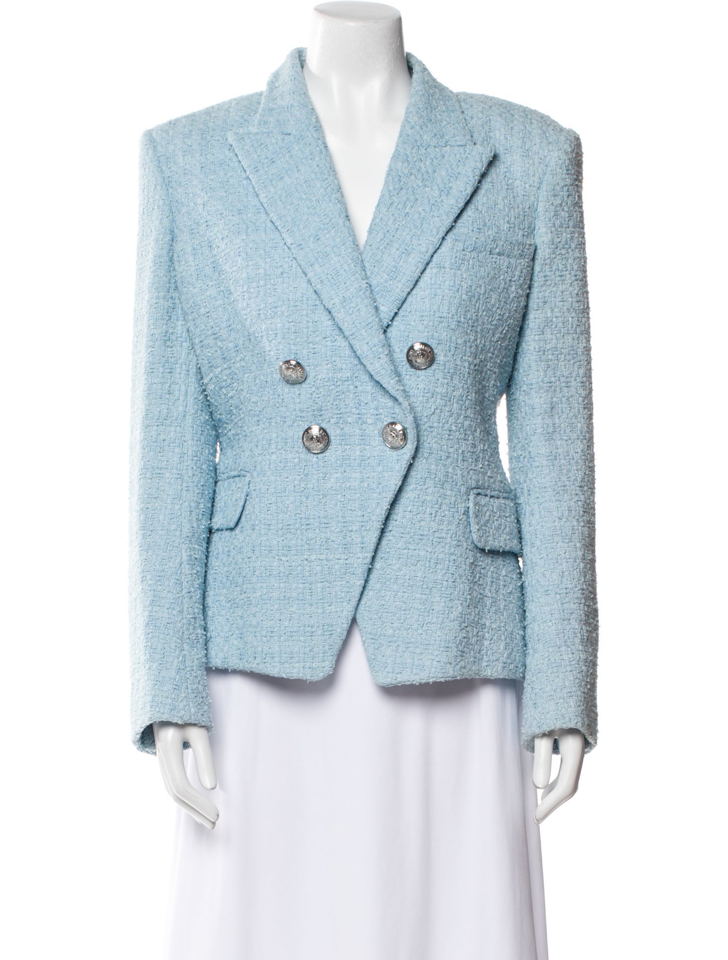 Balmain Tweed Pattern Blazer