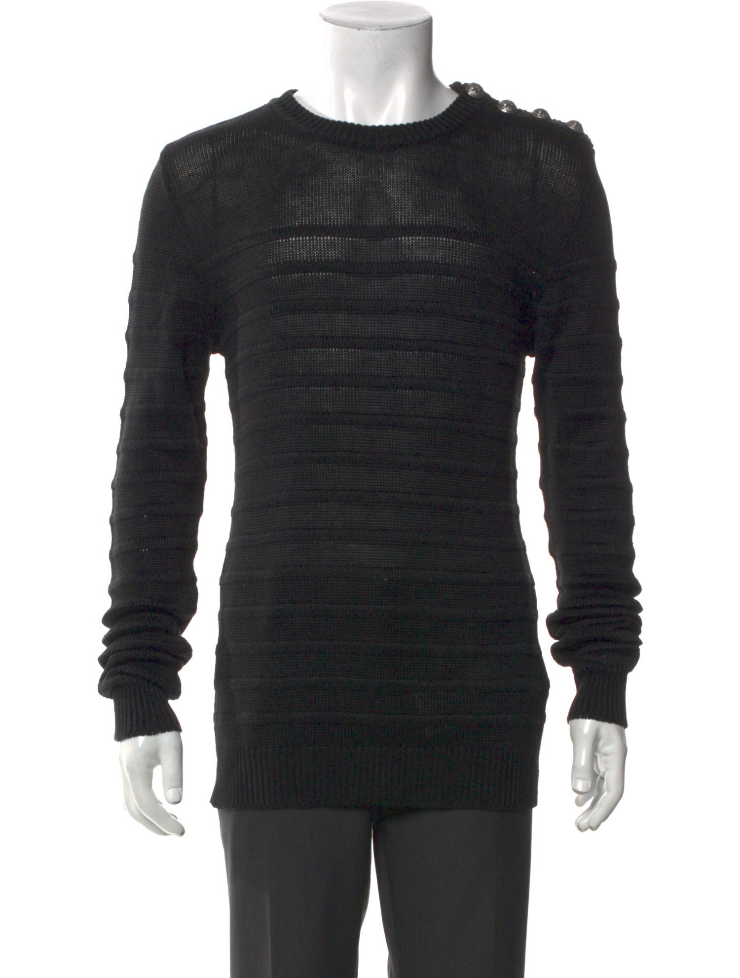 Balmain Linen Crew Neck Pullover