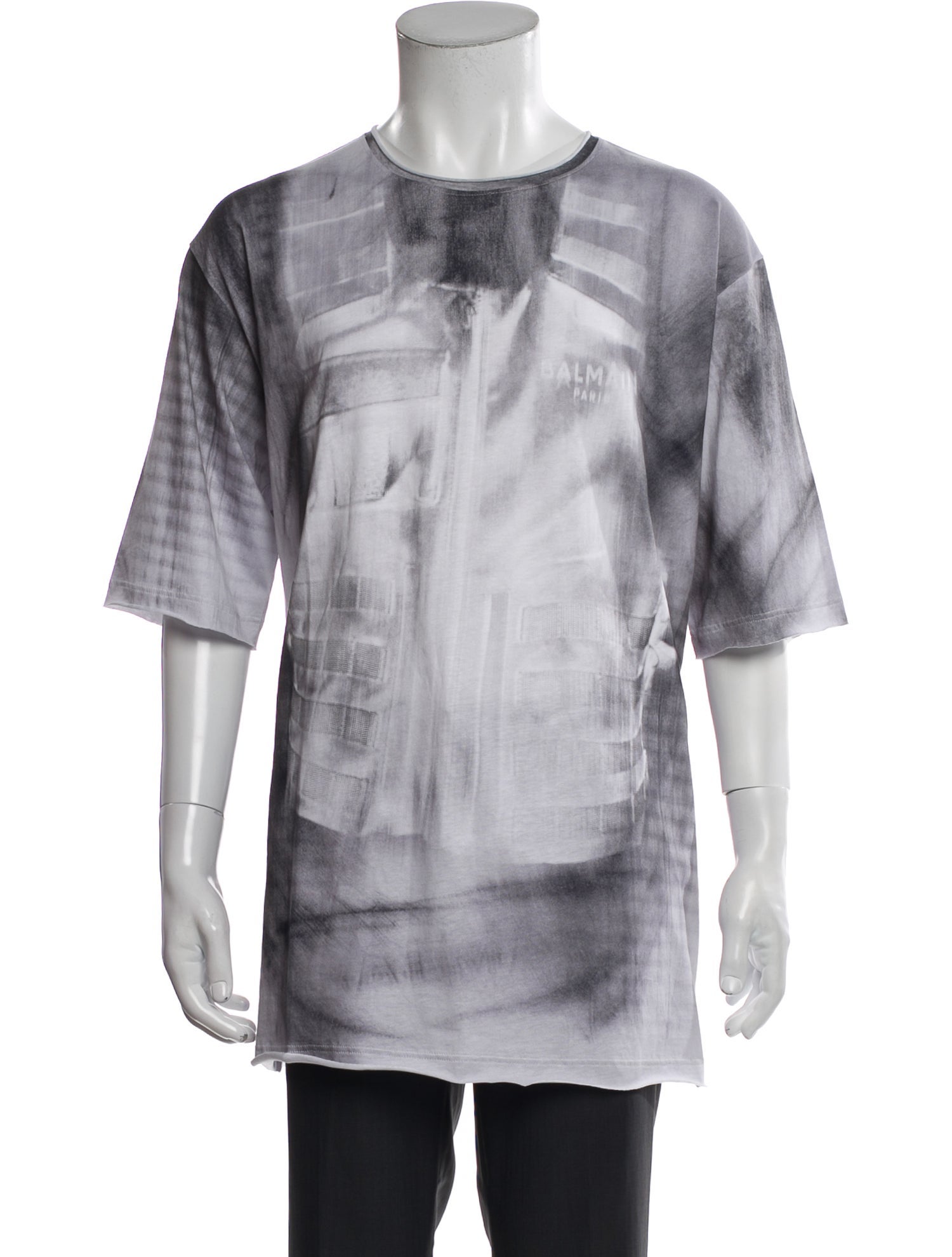 Balmain Tie-Dye Print Crew Neck T-Shirt w/ Tags