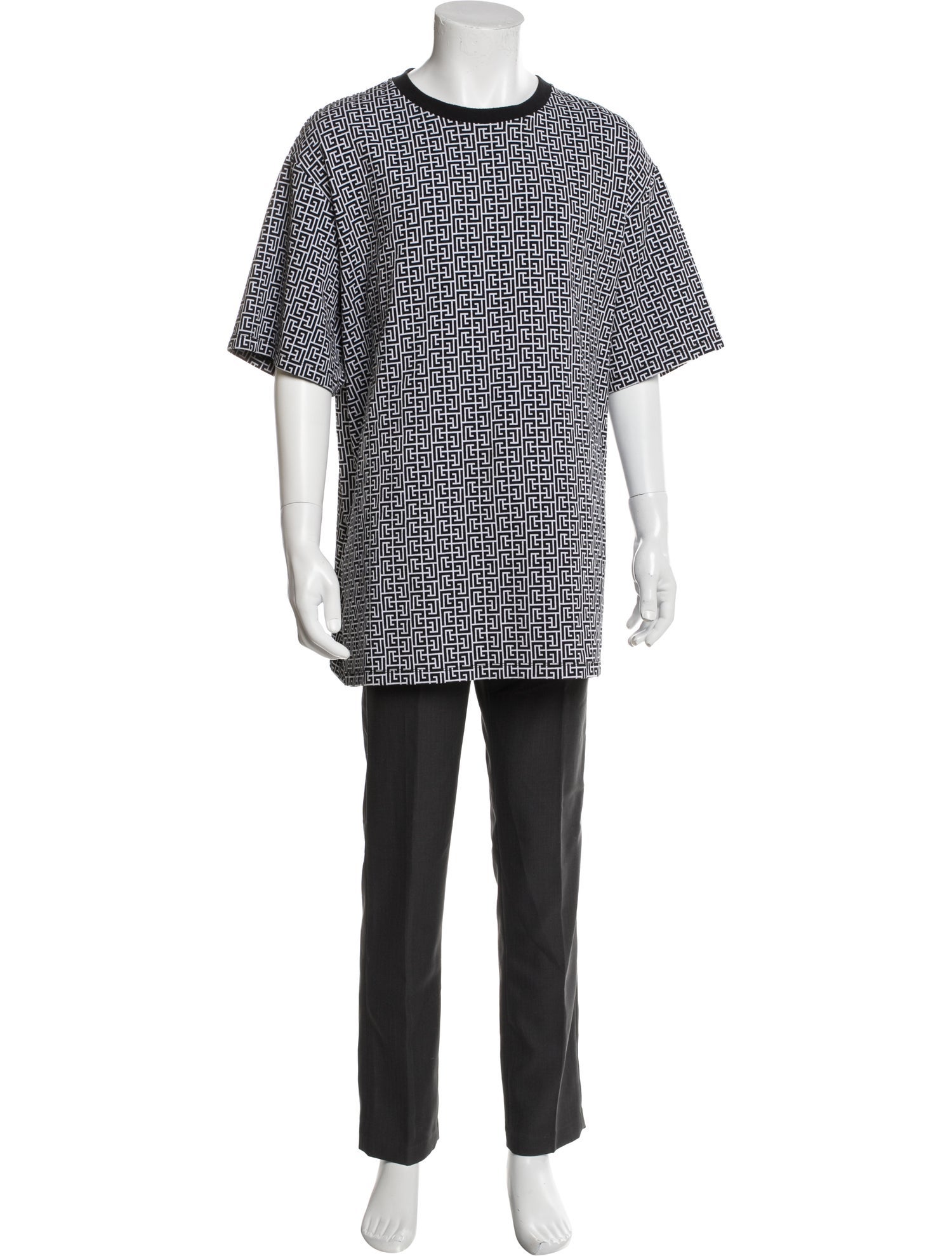 Balmain Printed Scoop Neck T-Shirt