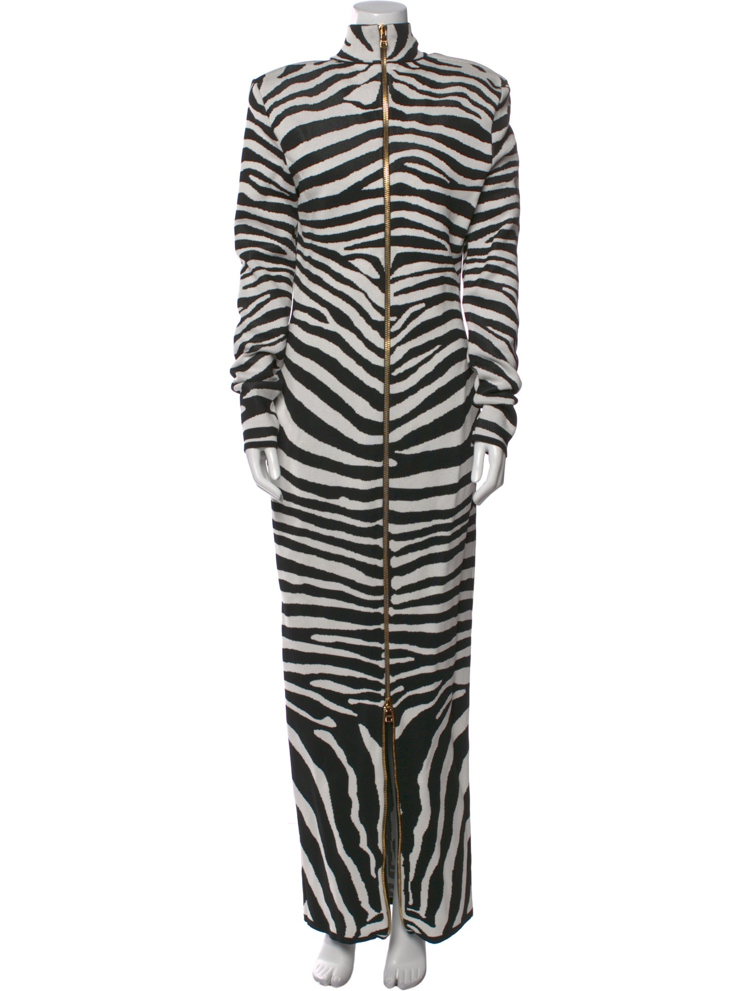 Balmain Animal Print Long Dress