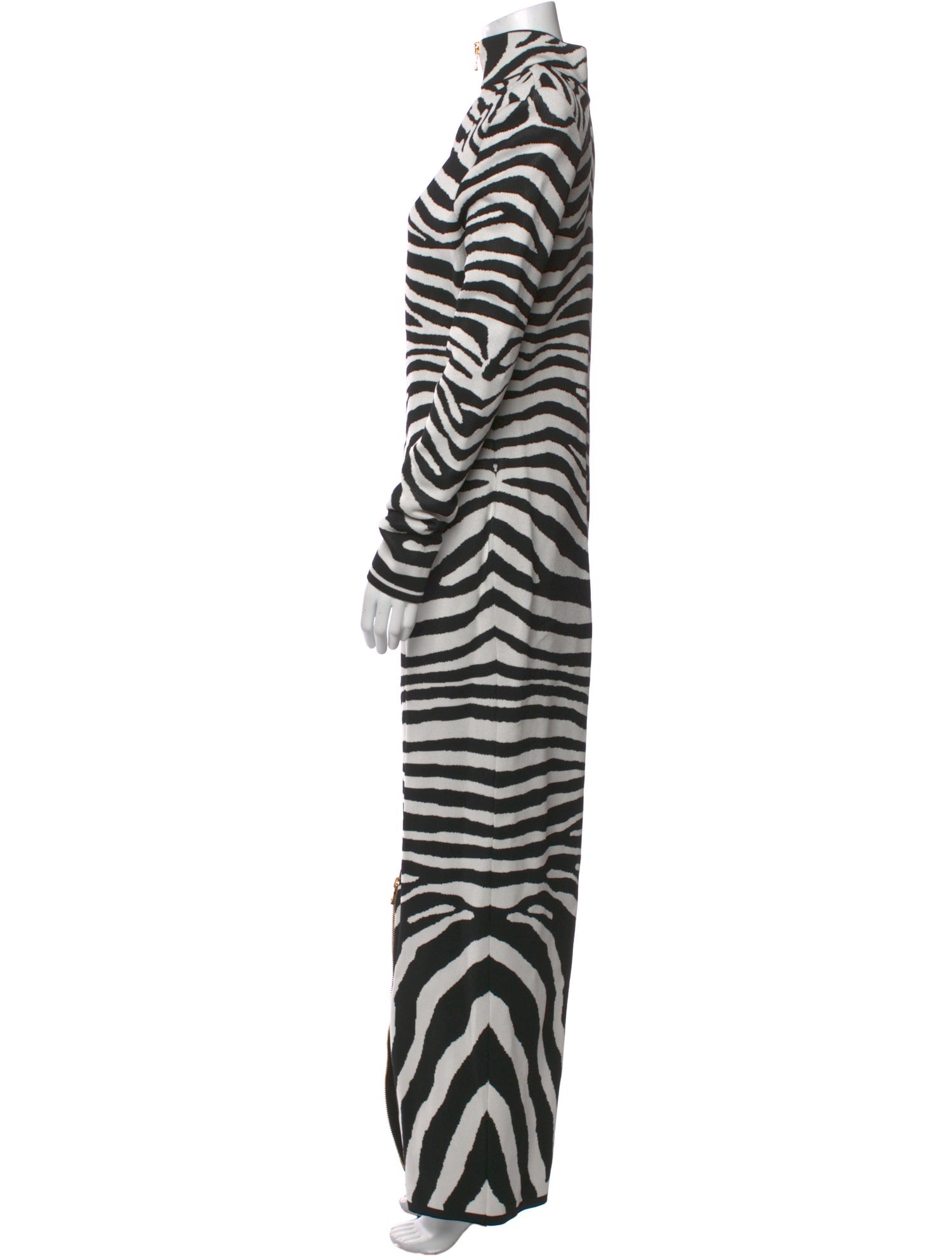 Balmain Animal Print Long Dress