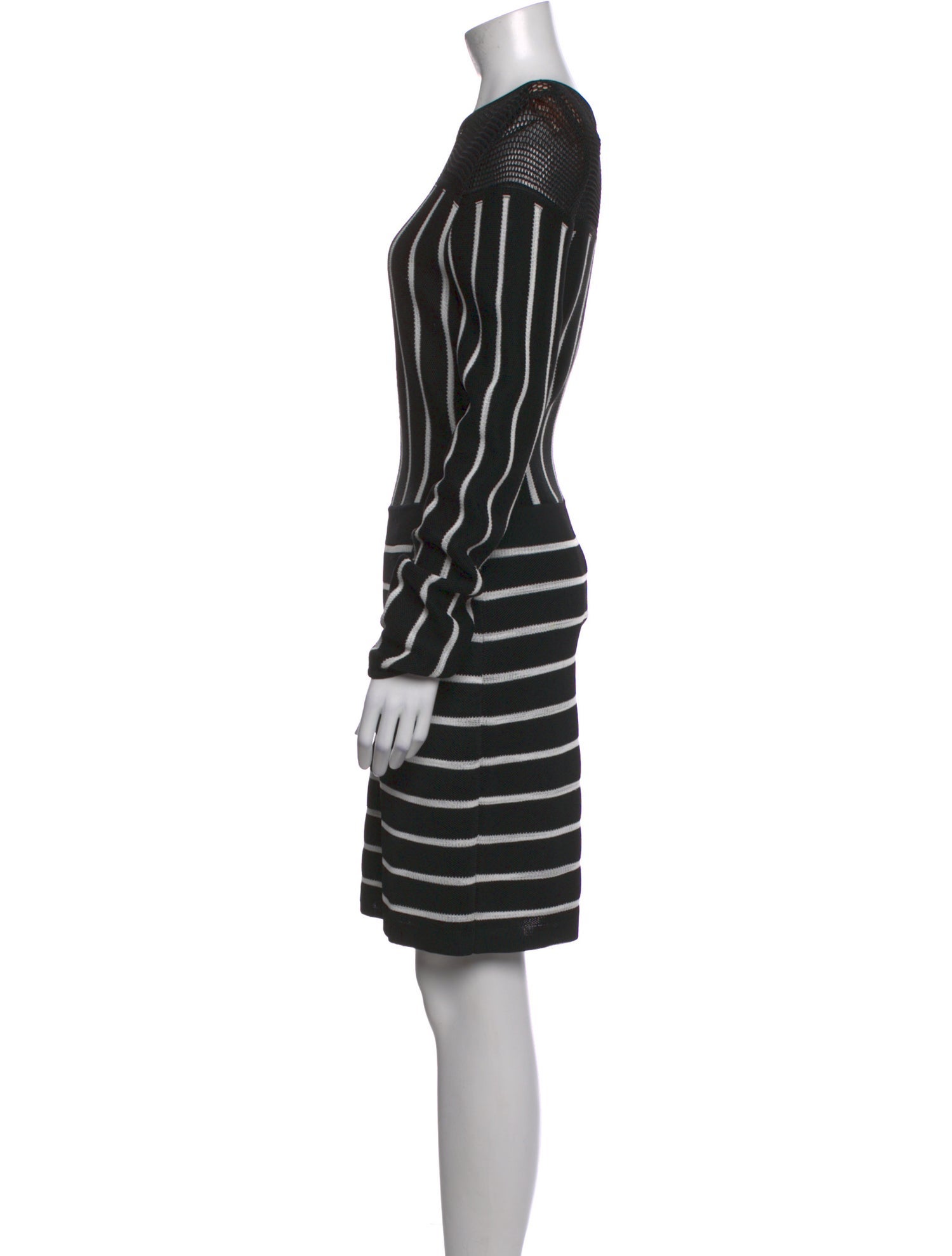 Balmain Striped Knee-Length Dress