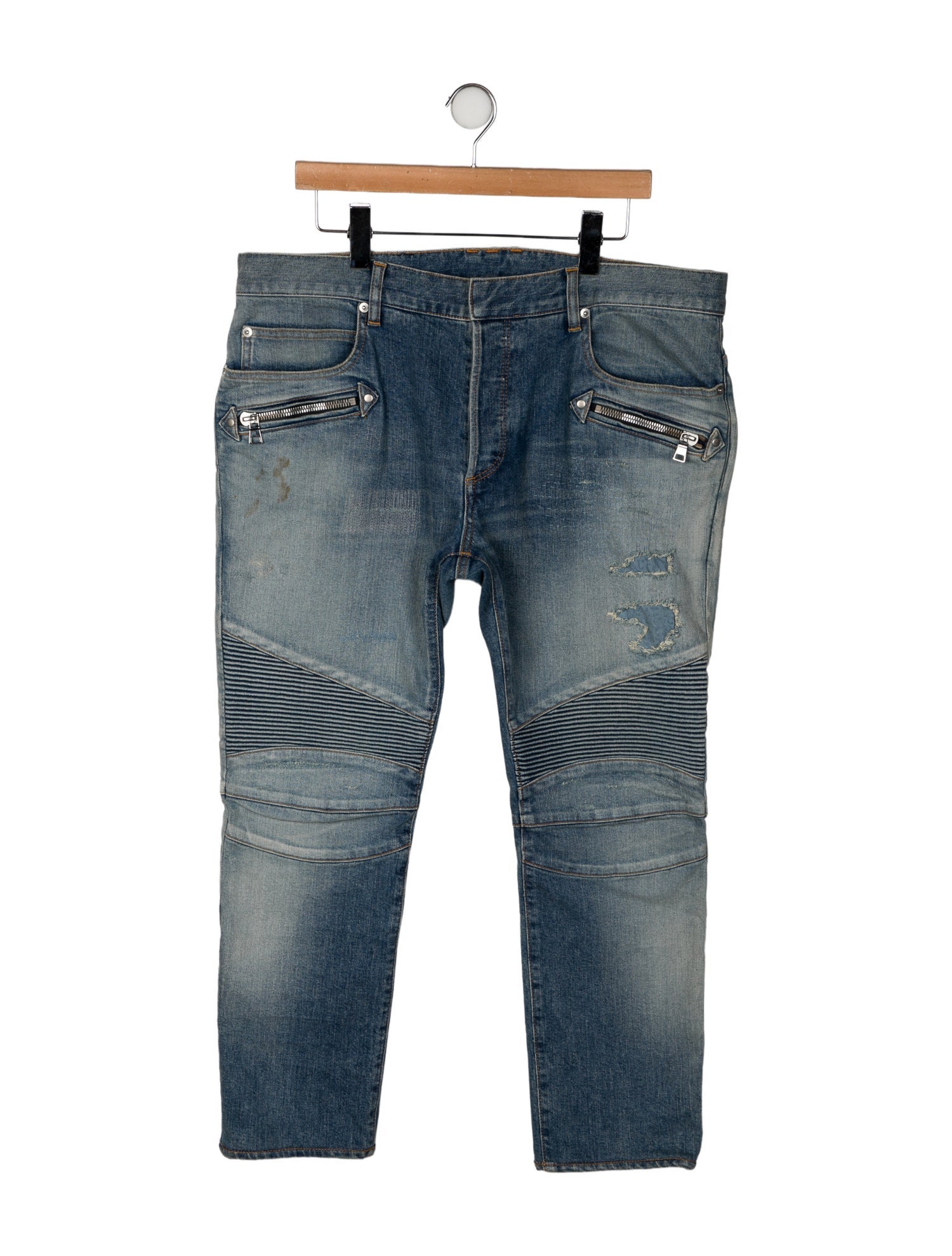 Balmain 2018 Moto Jeans