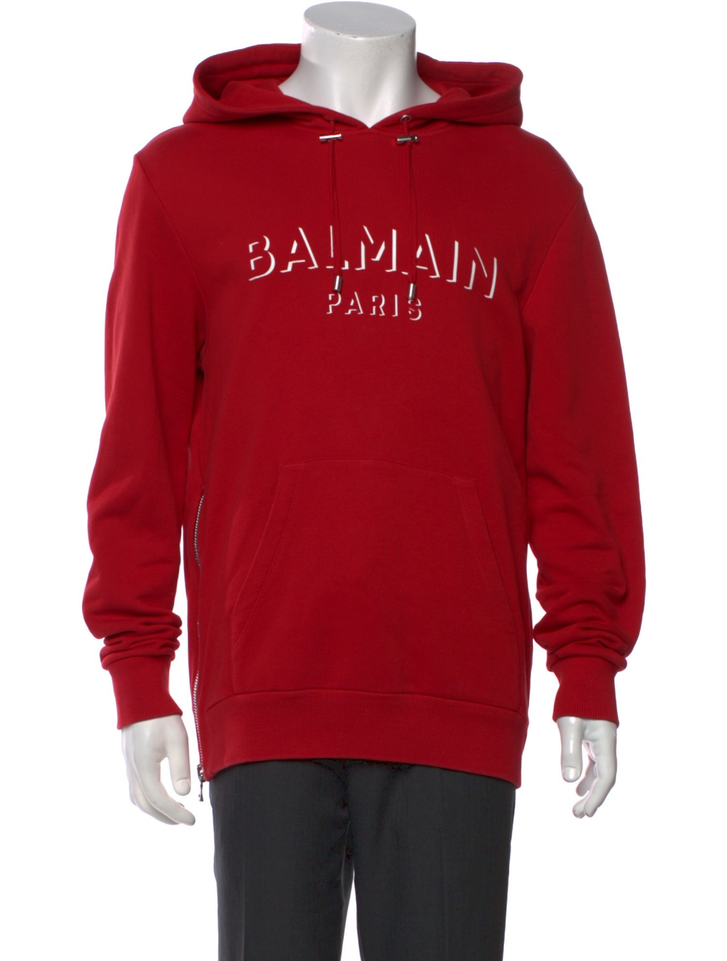 Balmain Graphic Print Crew Neck Hoodie