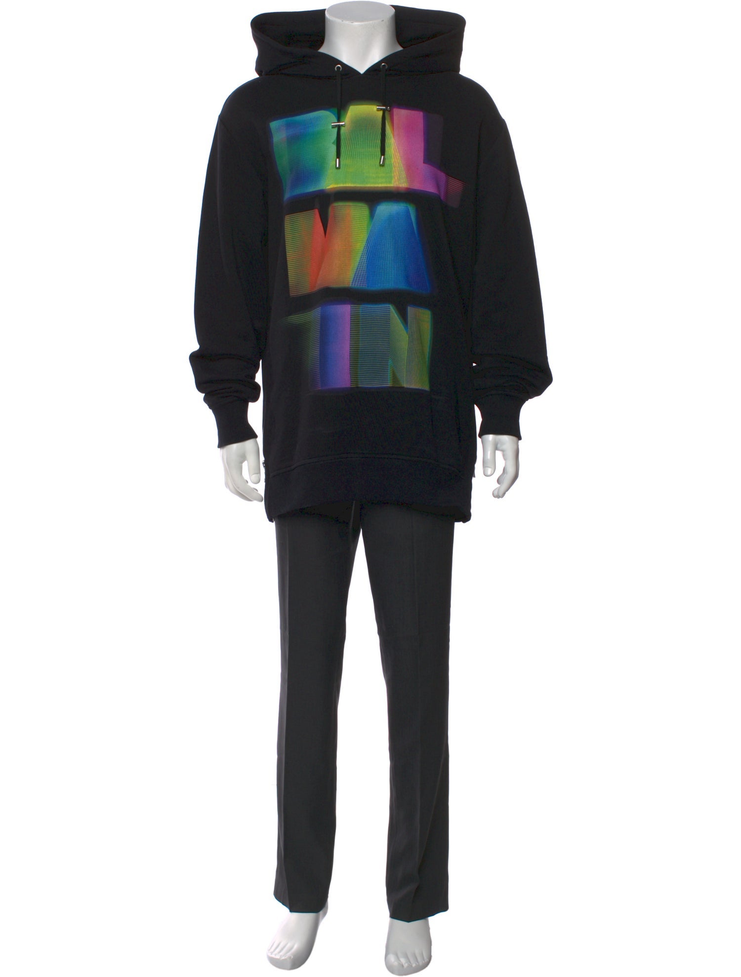 Balmain Printed Crew Neck Hoodie