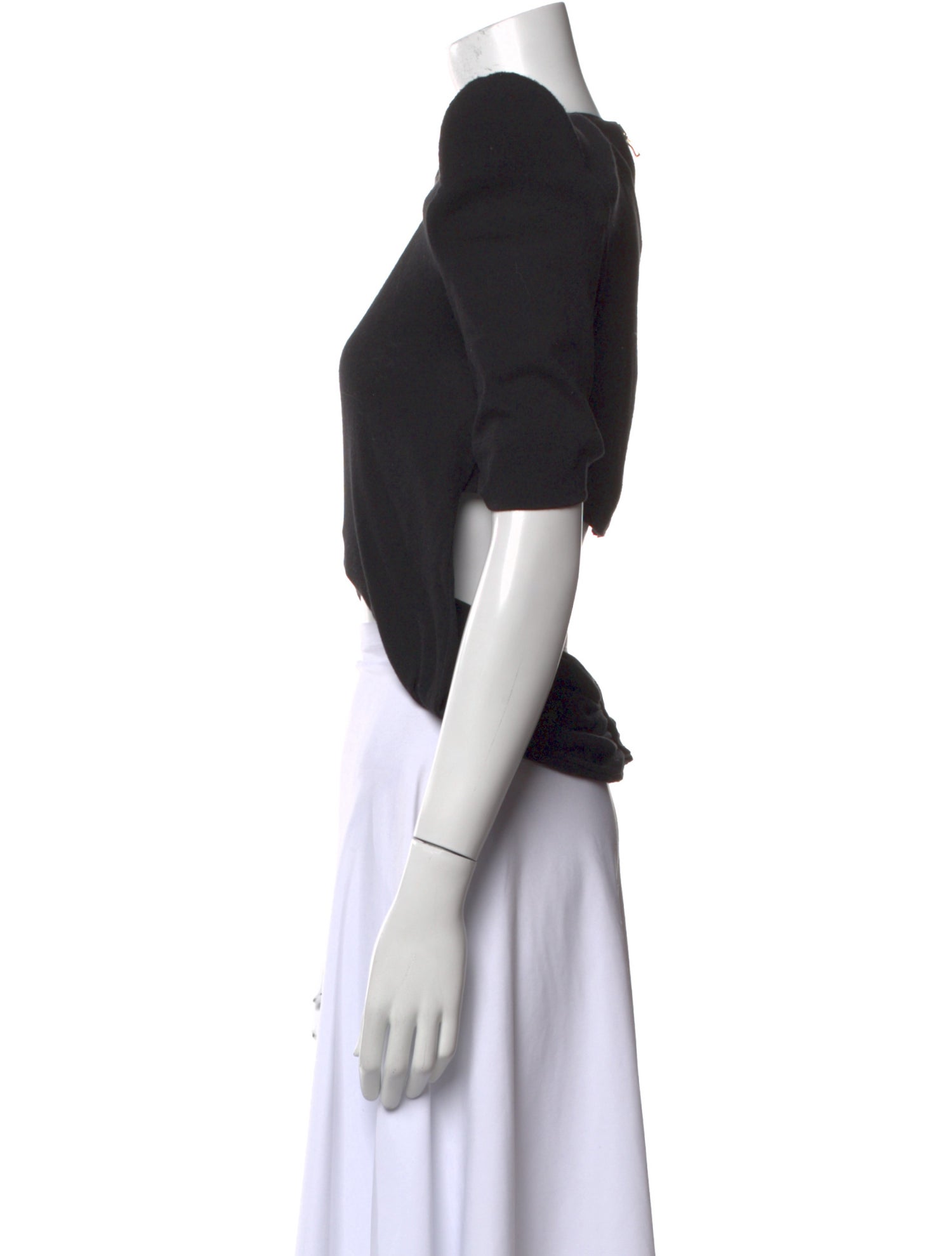 Balmain Crew Neck Short Sleeve Crop Top