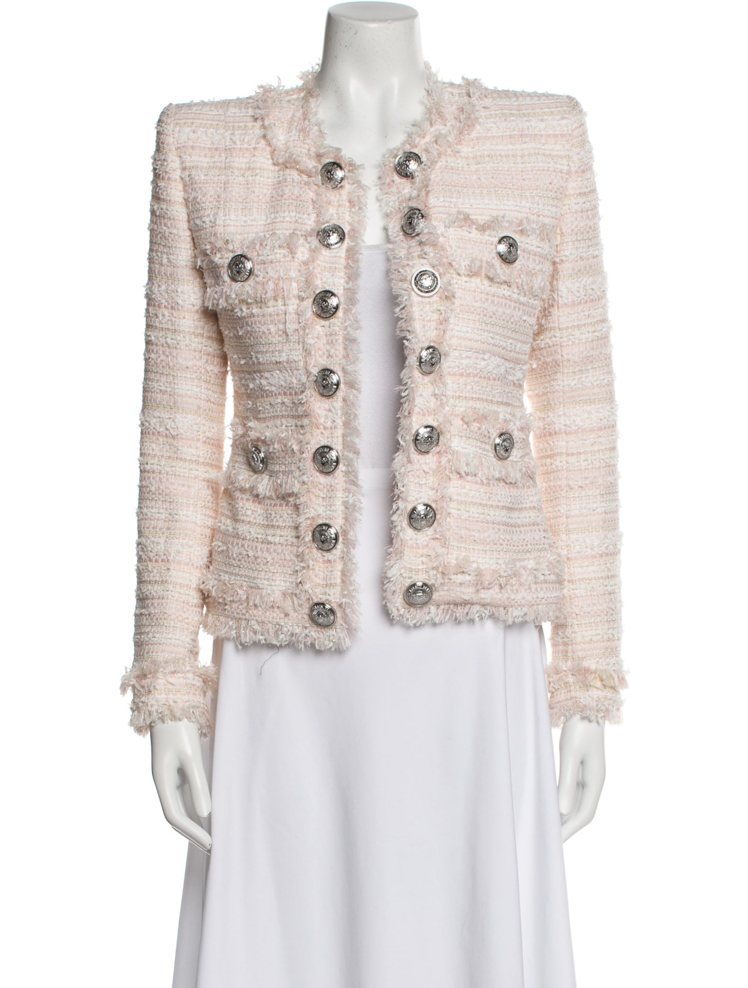 Balmain Tweed Pattern Jacket