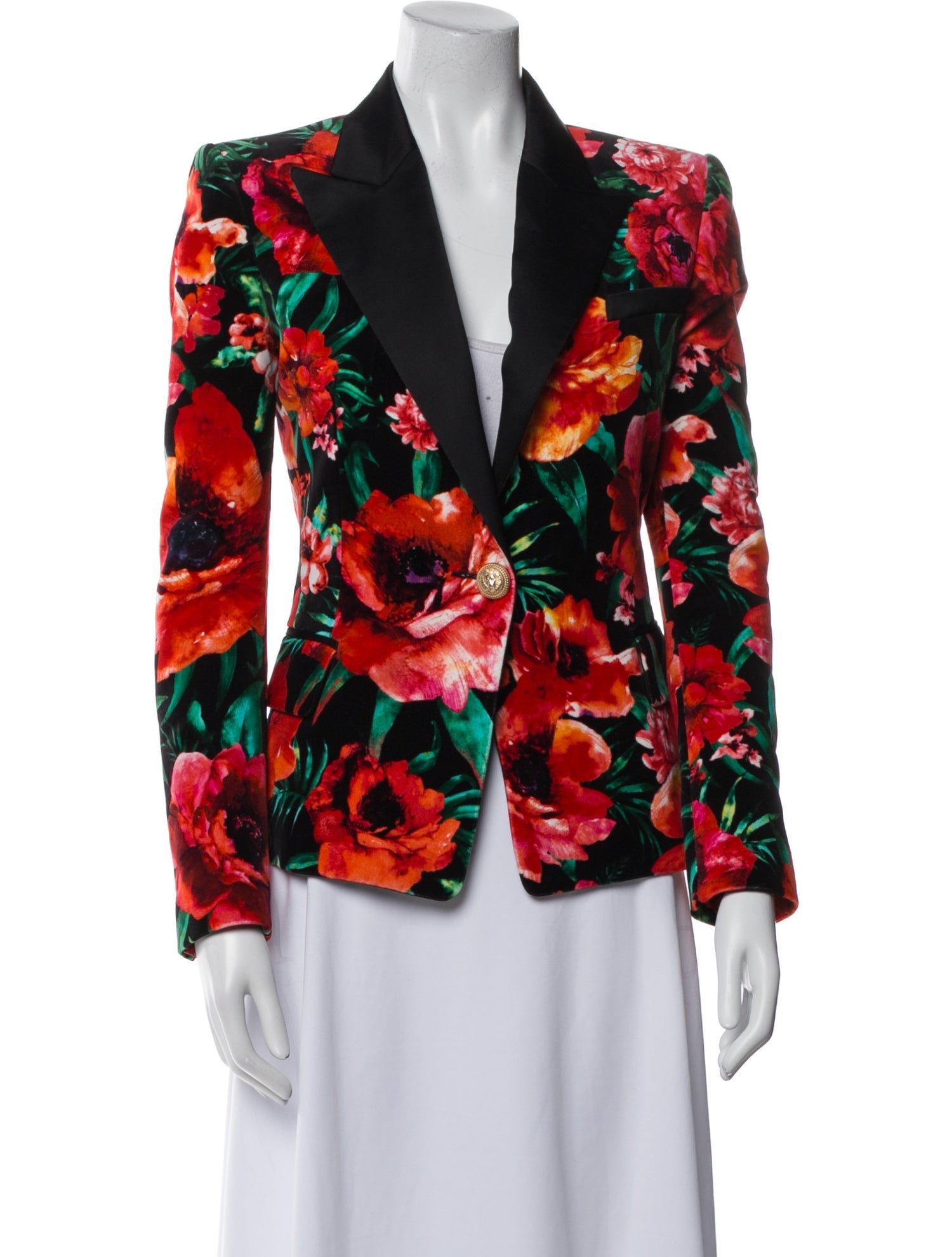 Balmain Vintage Floral Print Blazer w/ Tags